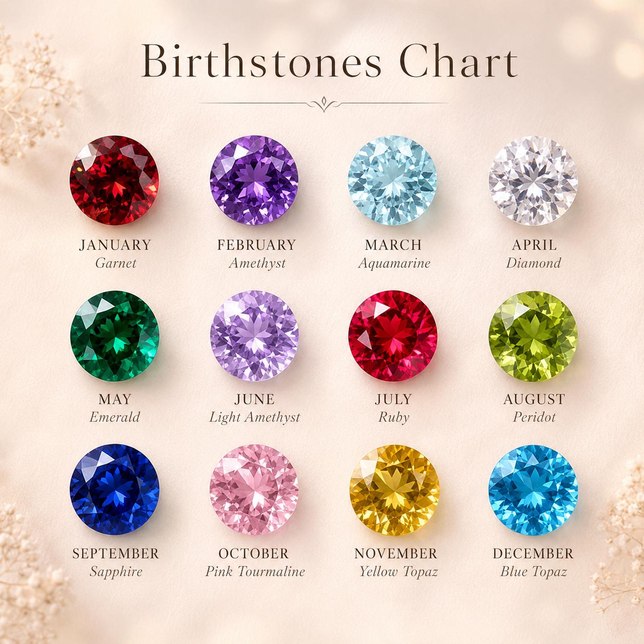 Personalized Double Birthstone Cuff Bangle with Inside Engraving