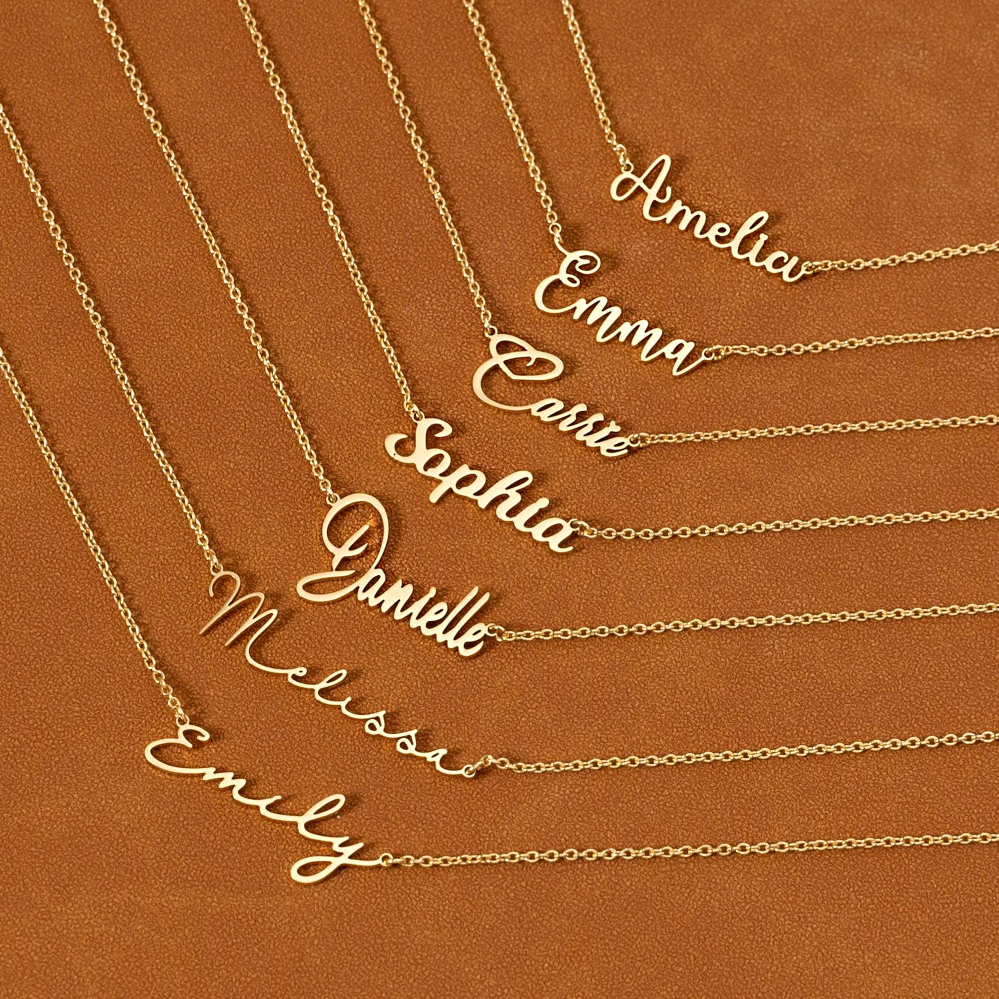 Personalized Name Necklace in 18K Gold Plated Finish