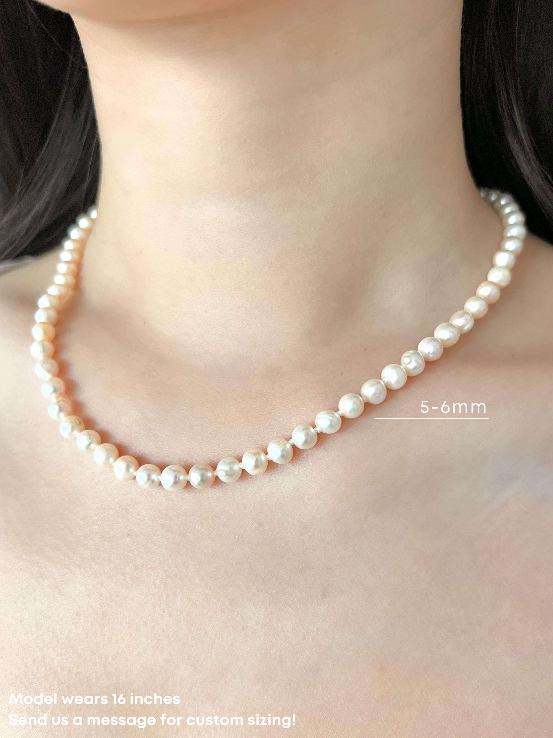 Hand-Knotted Freshwater Pearl Strand with Lobster or Toggle Clasp