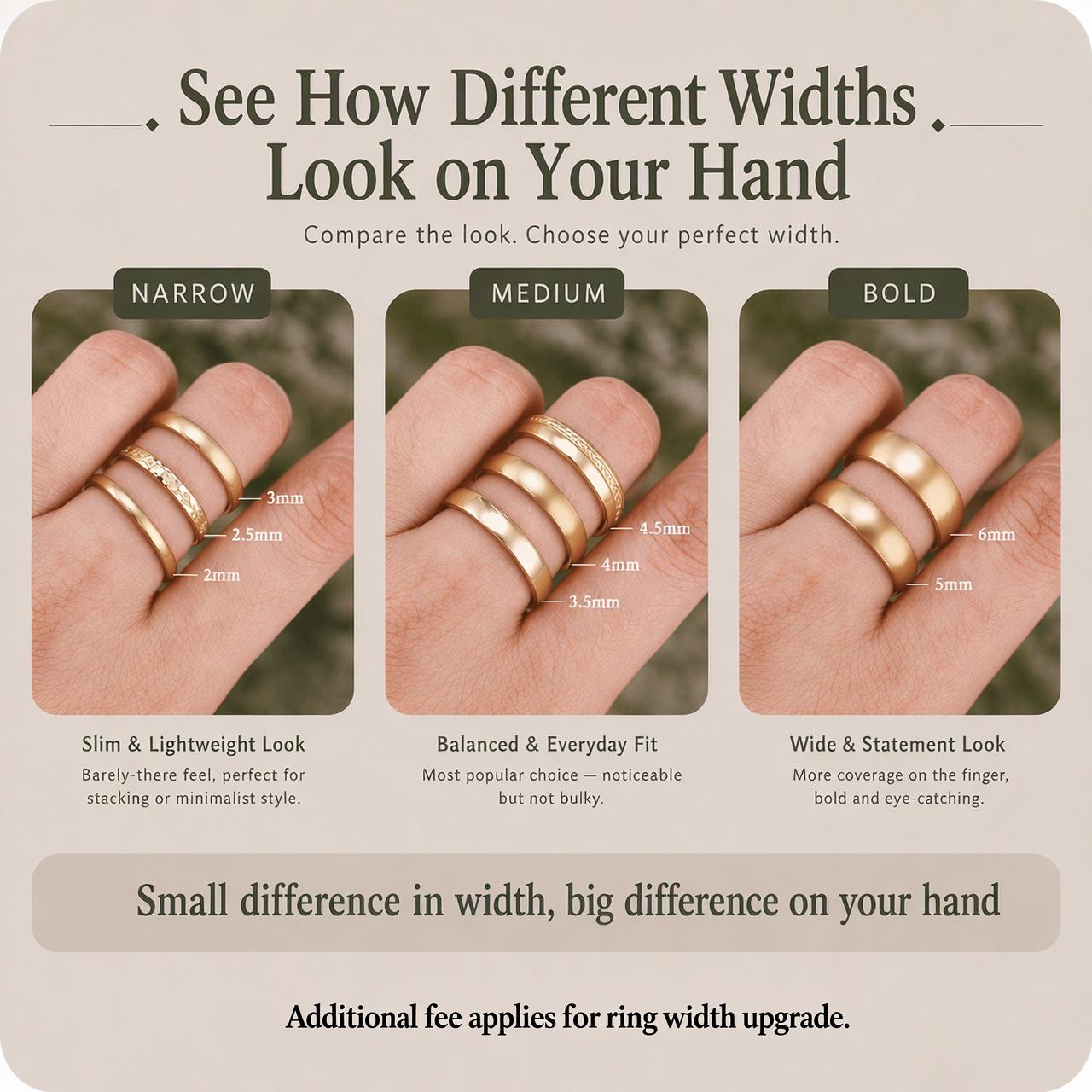 Floral Engraved Wedding Band Set, Matching Couple Bands