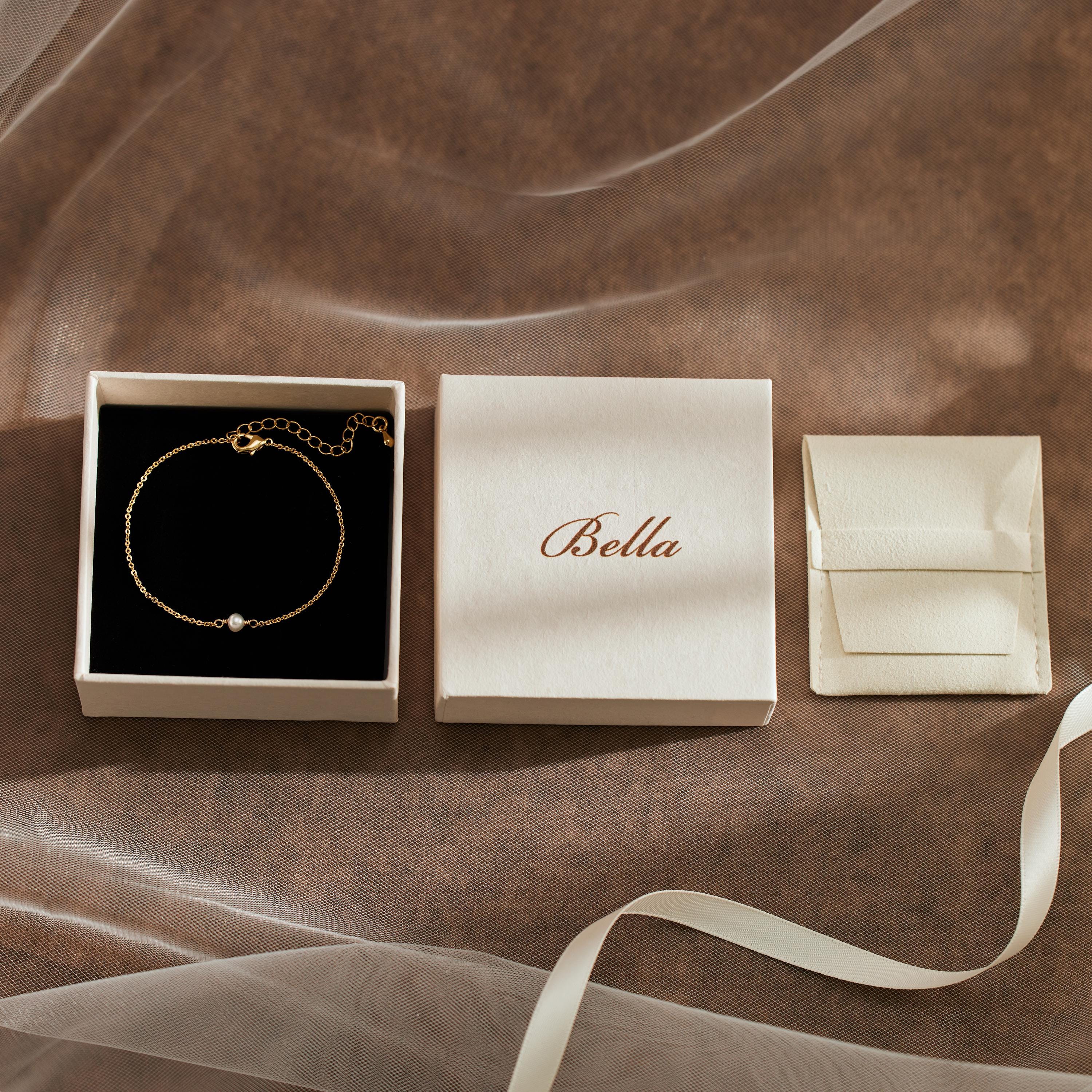 Pearl Leaf Necklace with CZ Stones, Olive Branch Design