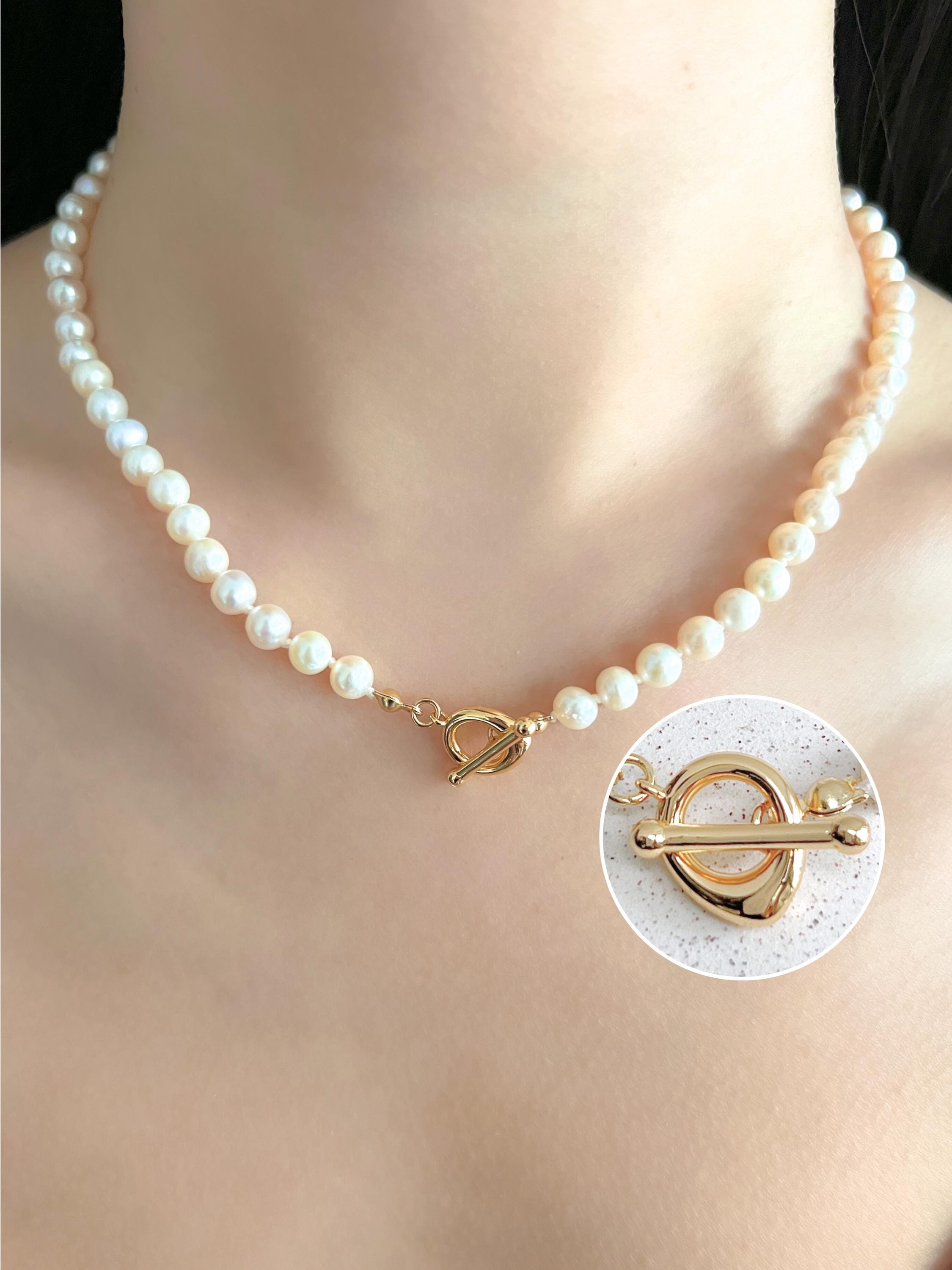 Hand-Knotted Freshwater Pearl Strand with Lobster or Toggle Clasp