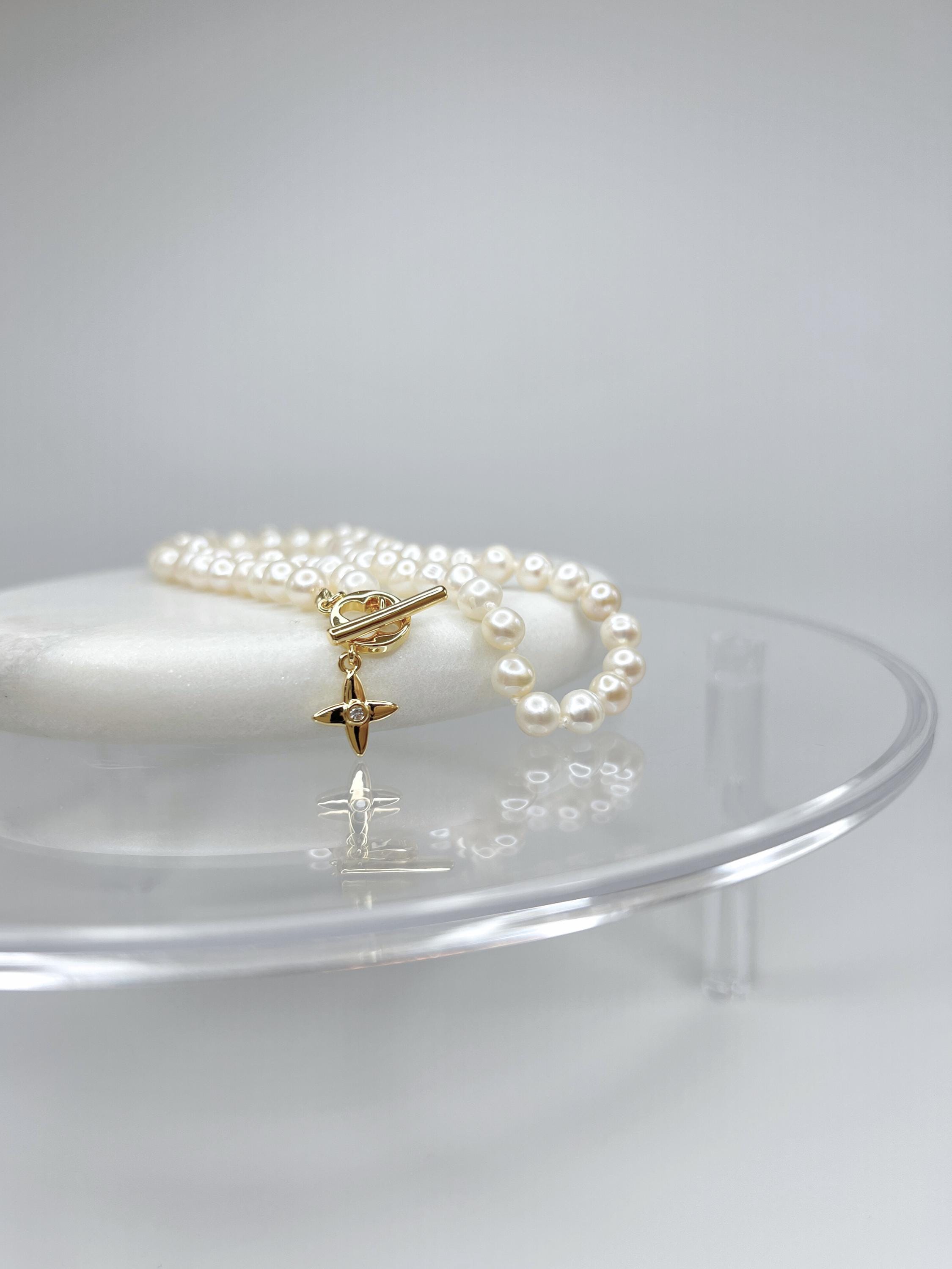 Hand-Knotted Freshwater Pearl Strand with Lobster or Toggle Clasp