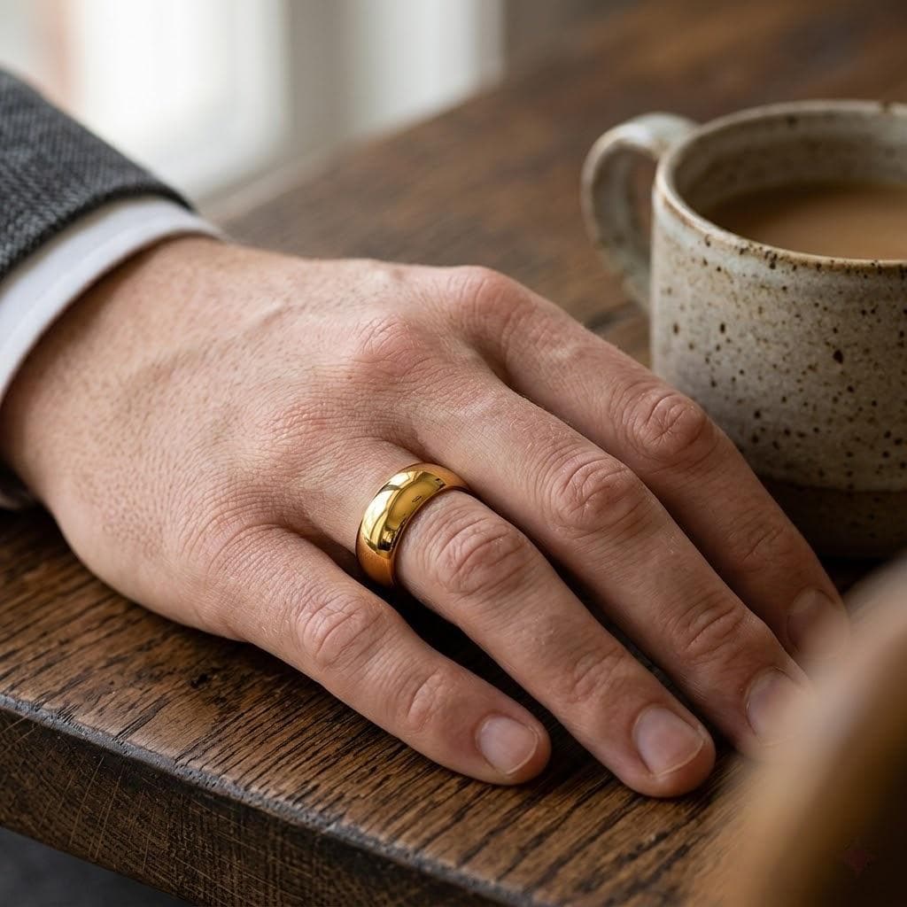 Custom Handwriting Engraved Tungsten Ring