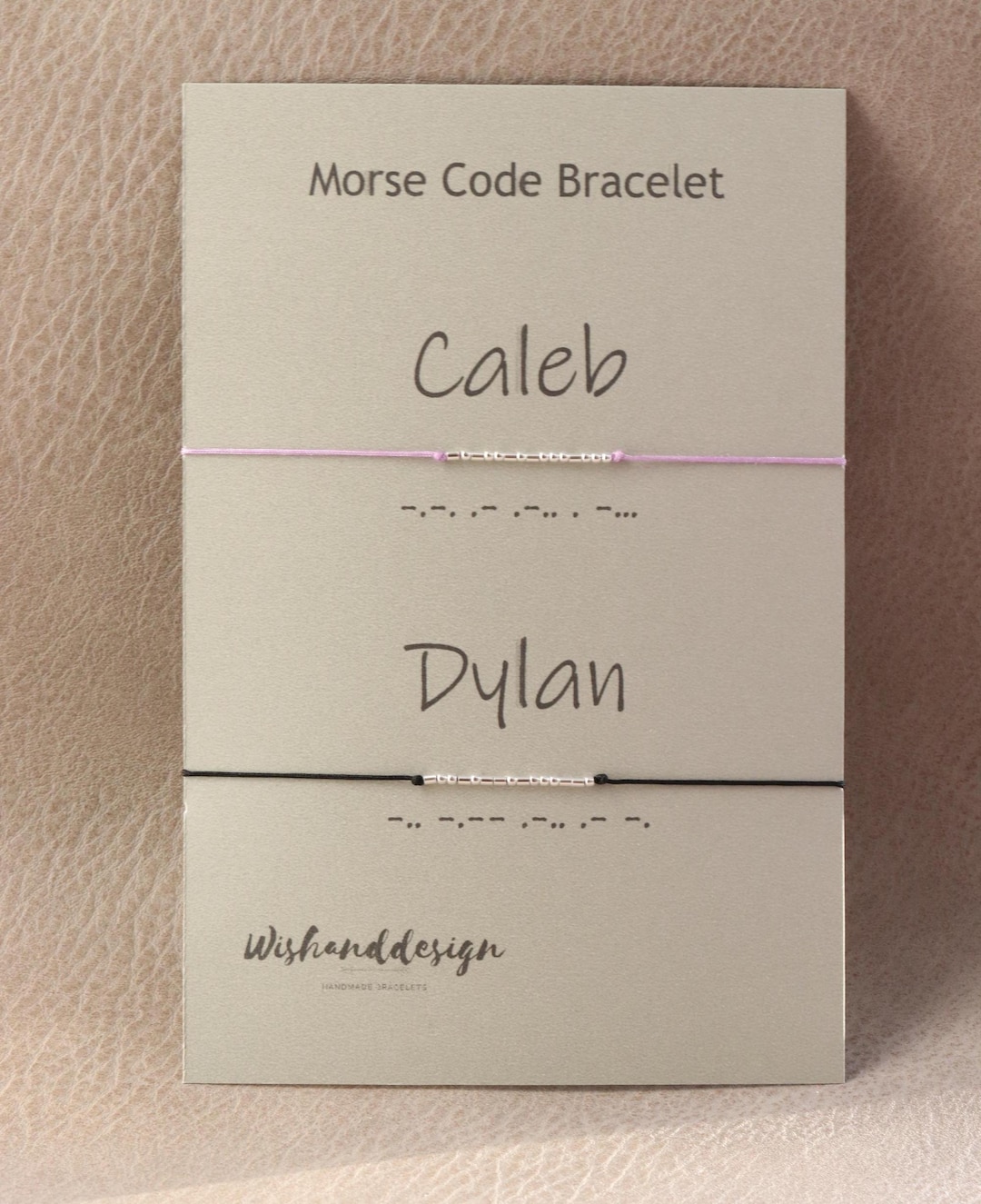 Personalized Morse Code Couple Bracelet Set in Sterling Silver and Gold