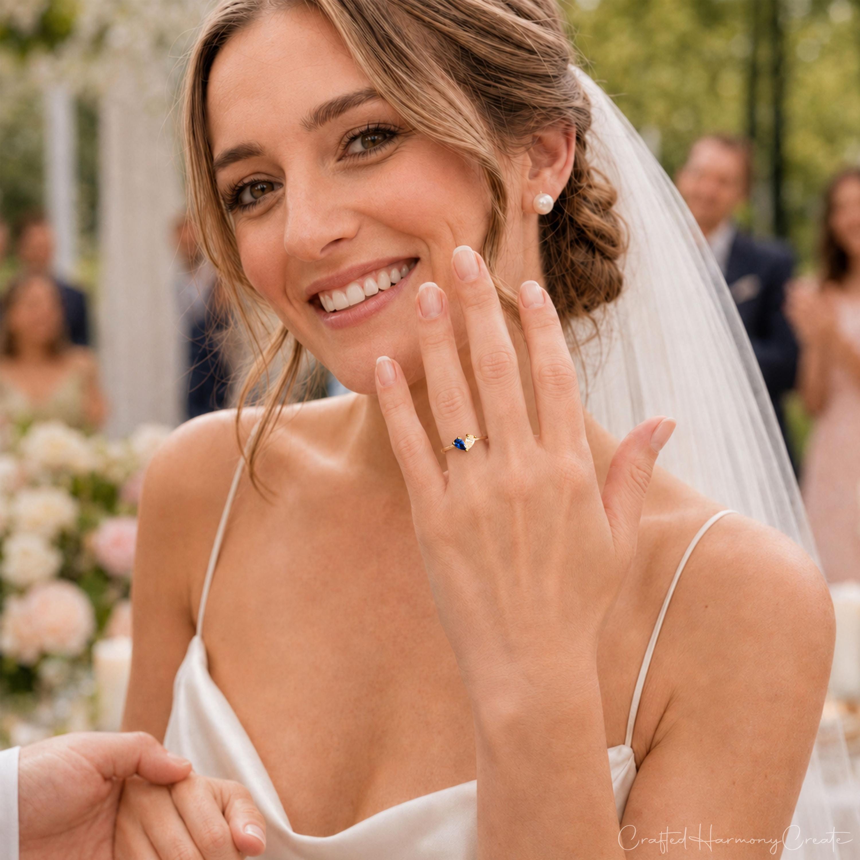 Personalized 3D Heart Birthstone Ring