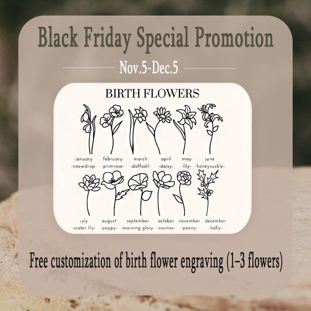 Engraved Floral Wedding Band Set for Couples