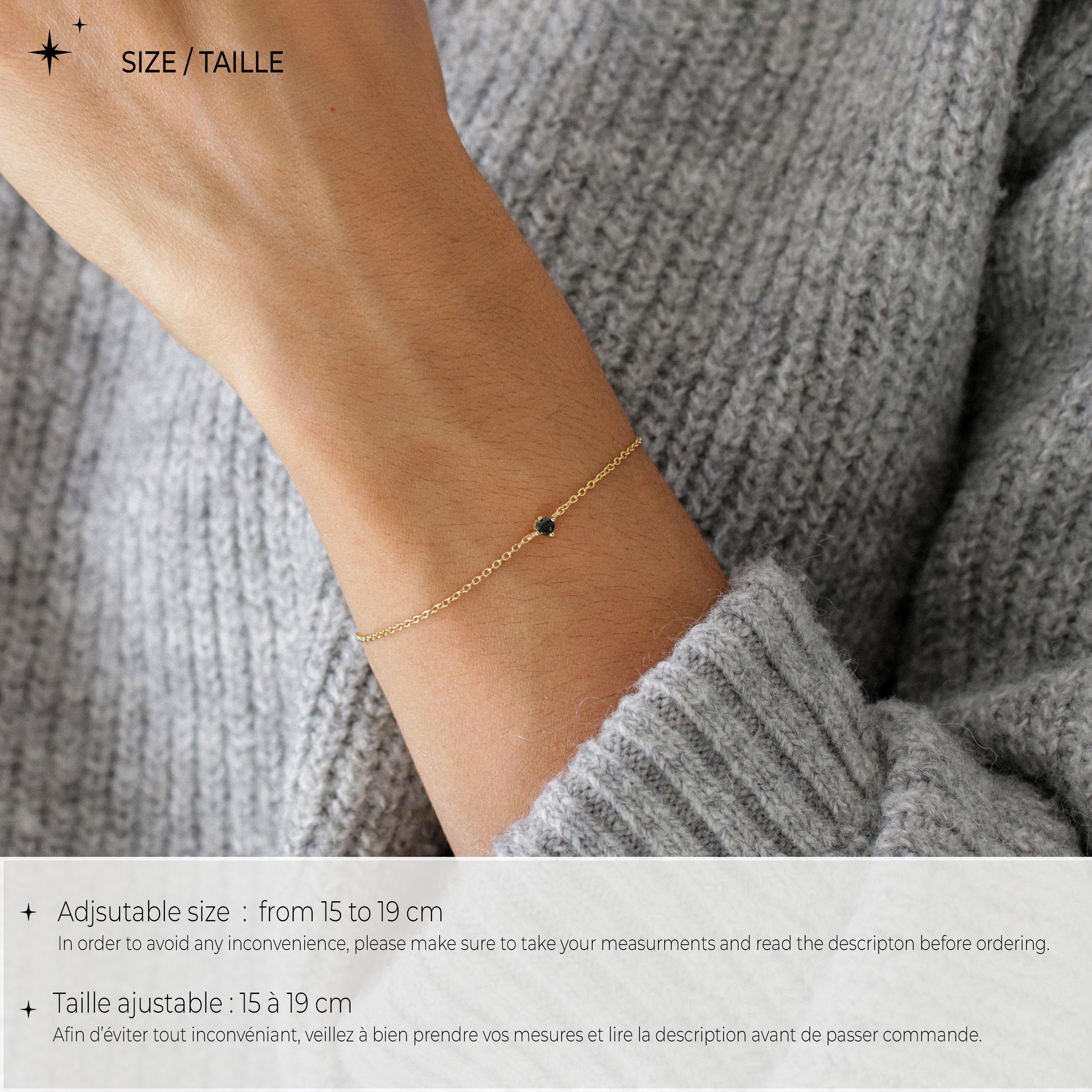 Dainty Single Stone Bracelet in 925 Sterling Silver