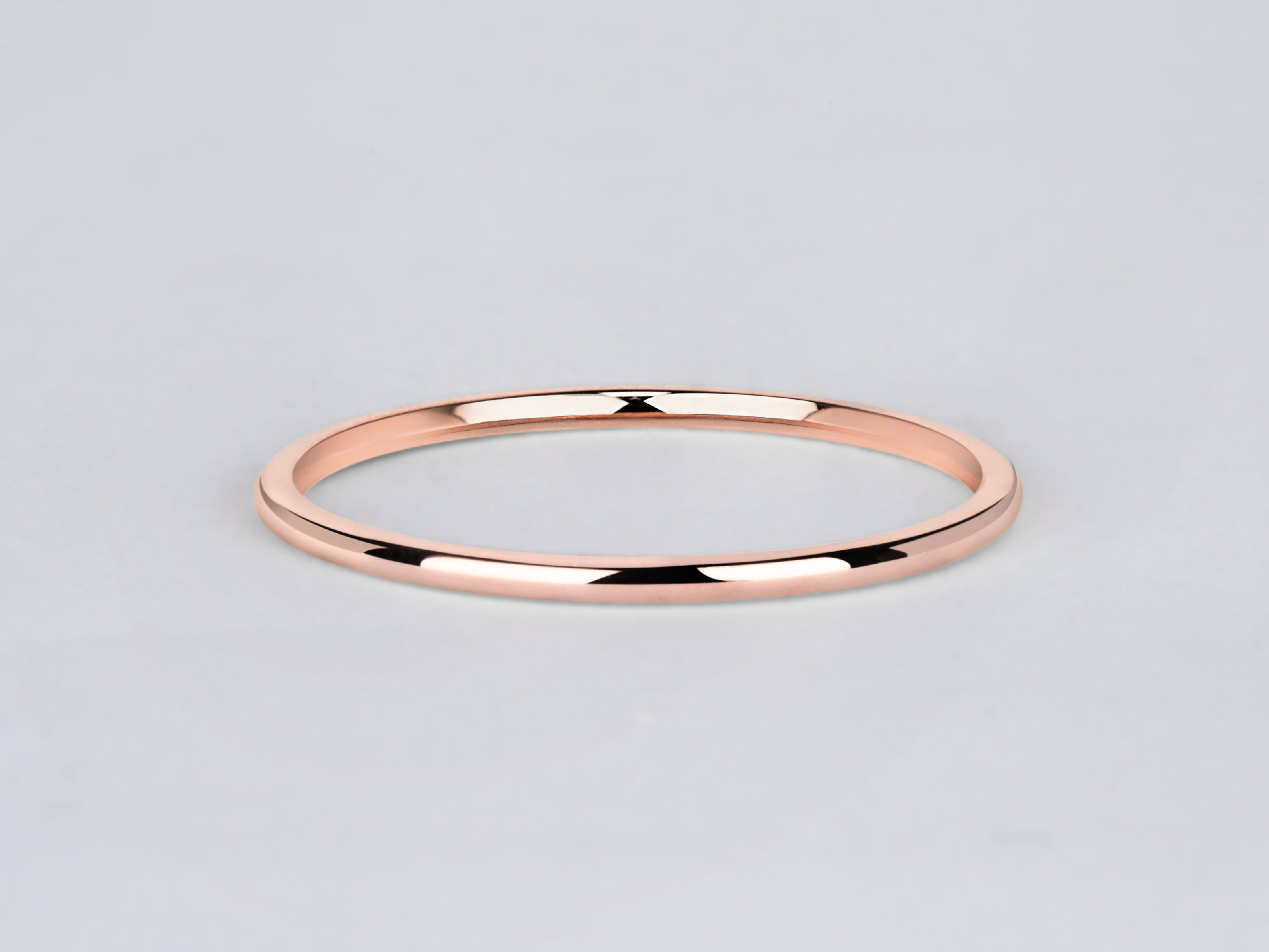 1mm Solid Gold Stacking Wedding Band