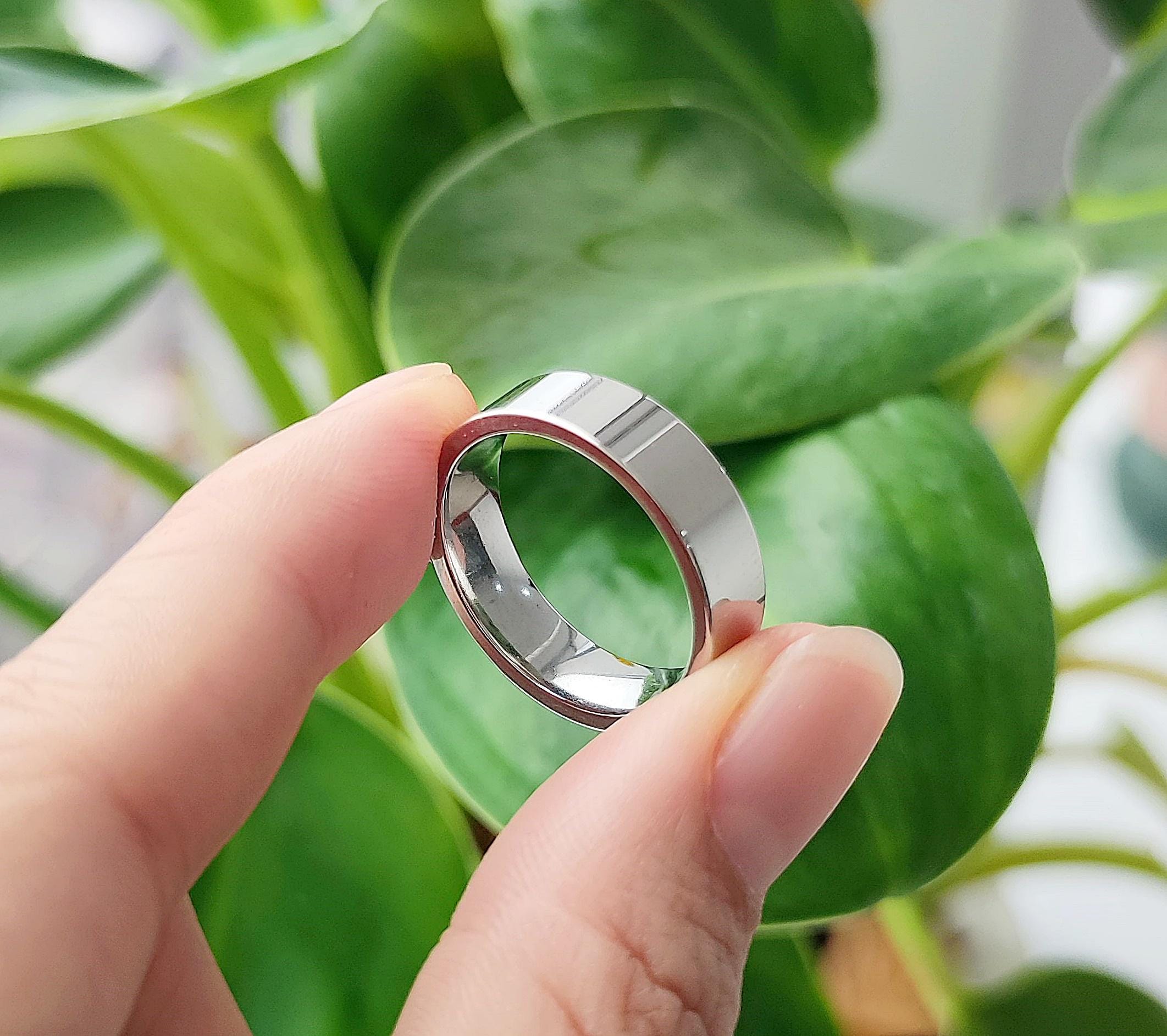 6mm Stainless Steel Band Ring for Men and Women