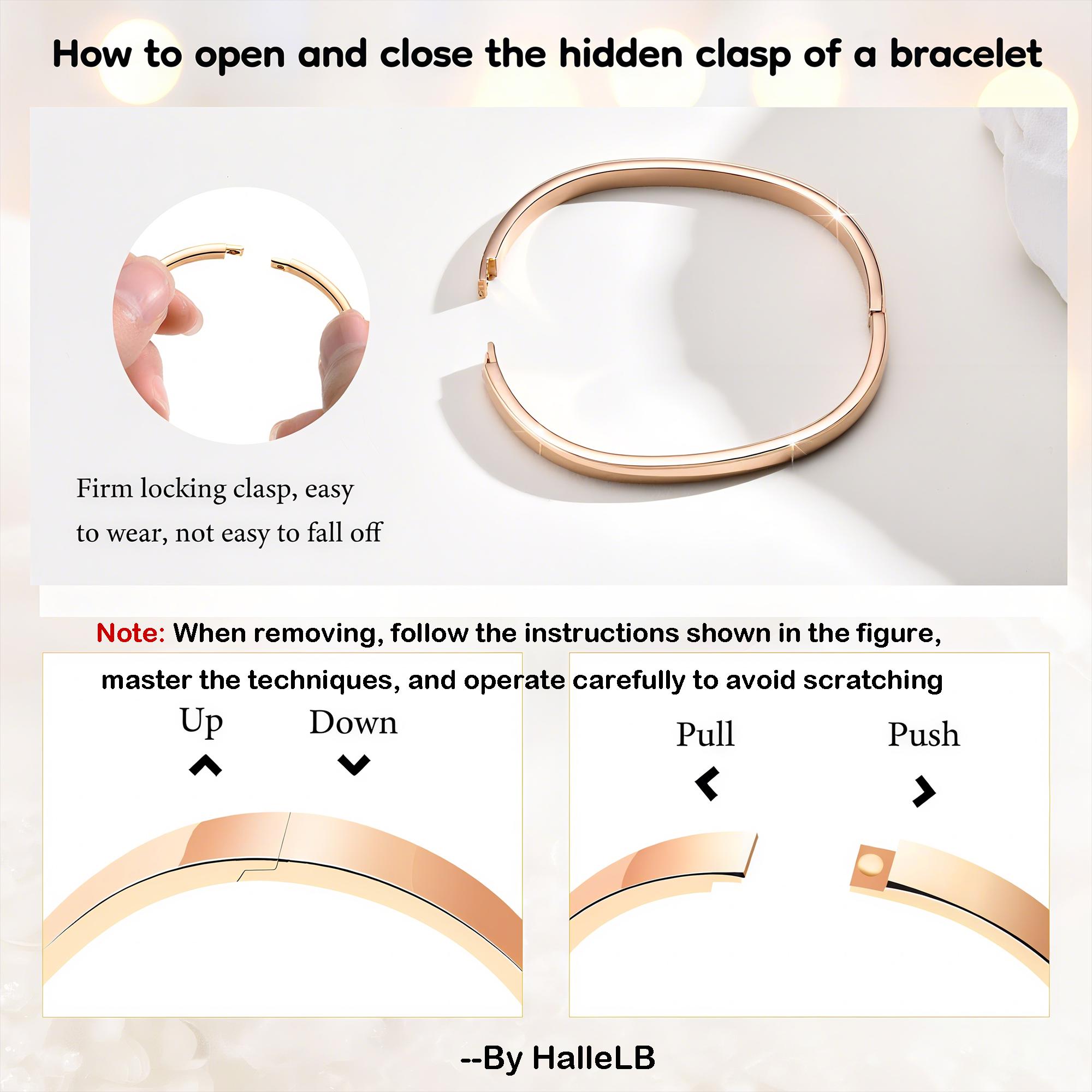 Custom Engraved Inspirational Bangle in 18K Gold Plated Titanium Steel