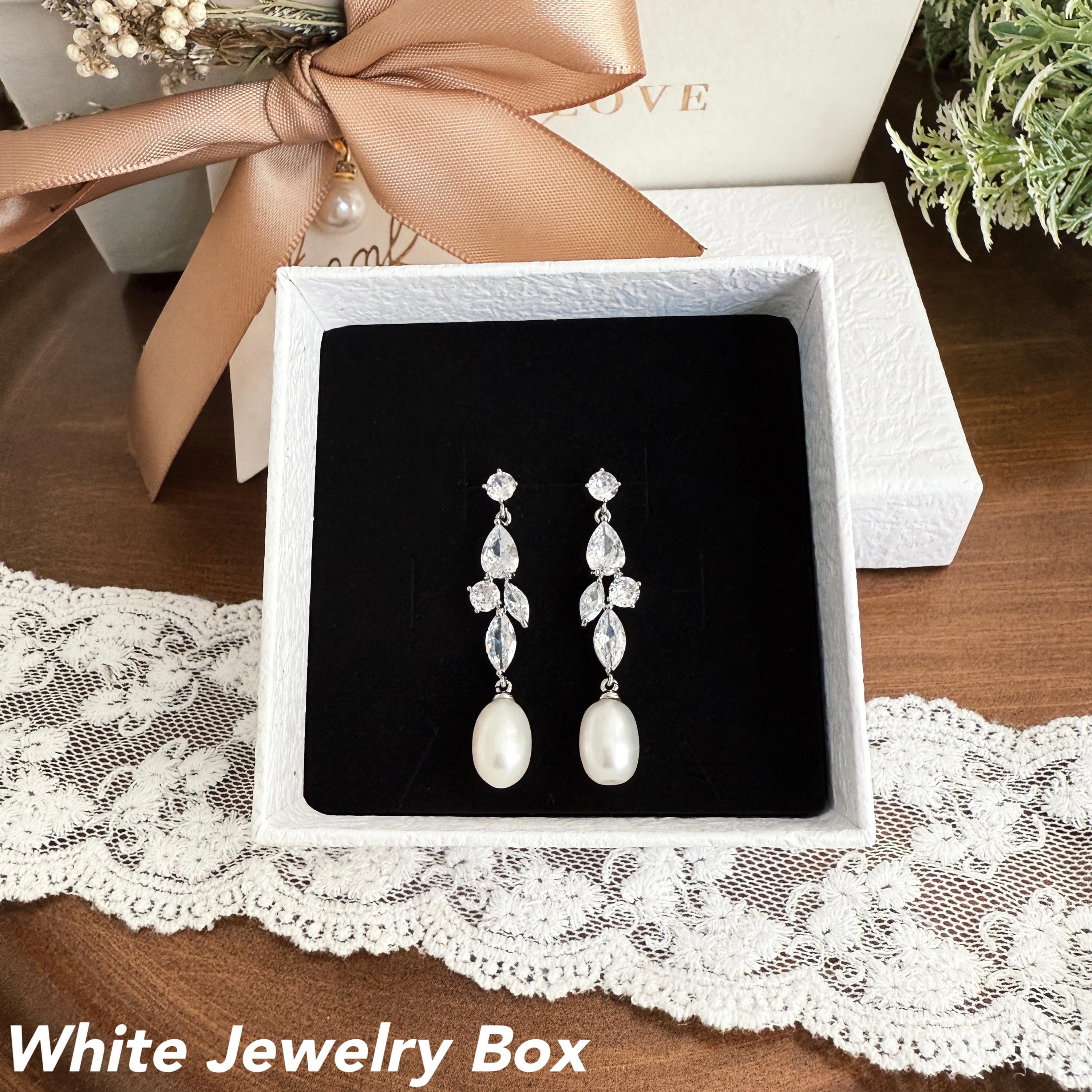 Gold Leaf and Freshwater Pearl Necklace with CZ Crystal Accent