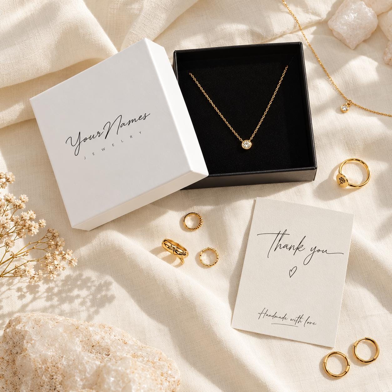 14K Solid Gold Name Necklace