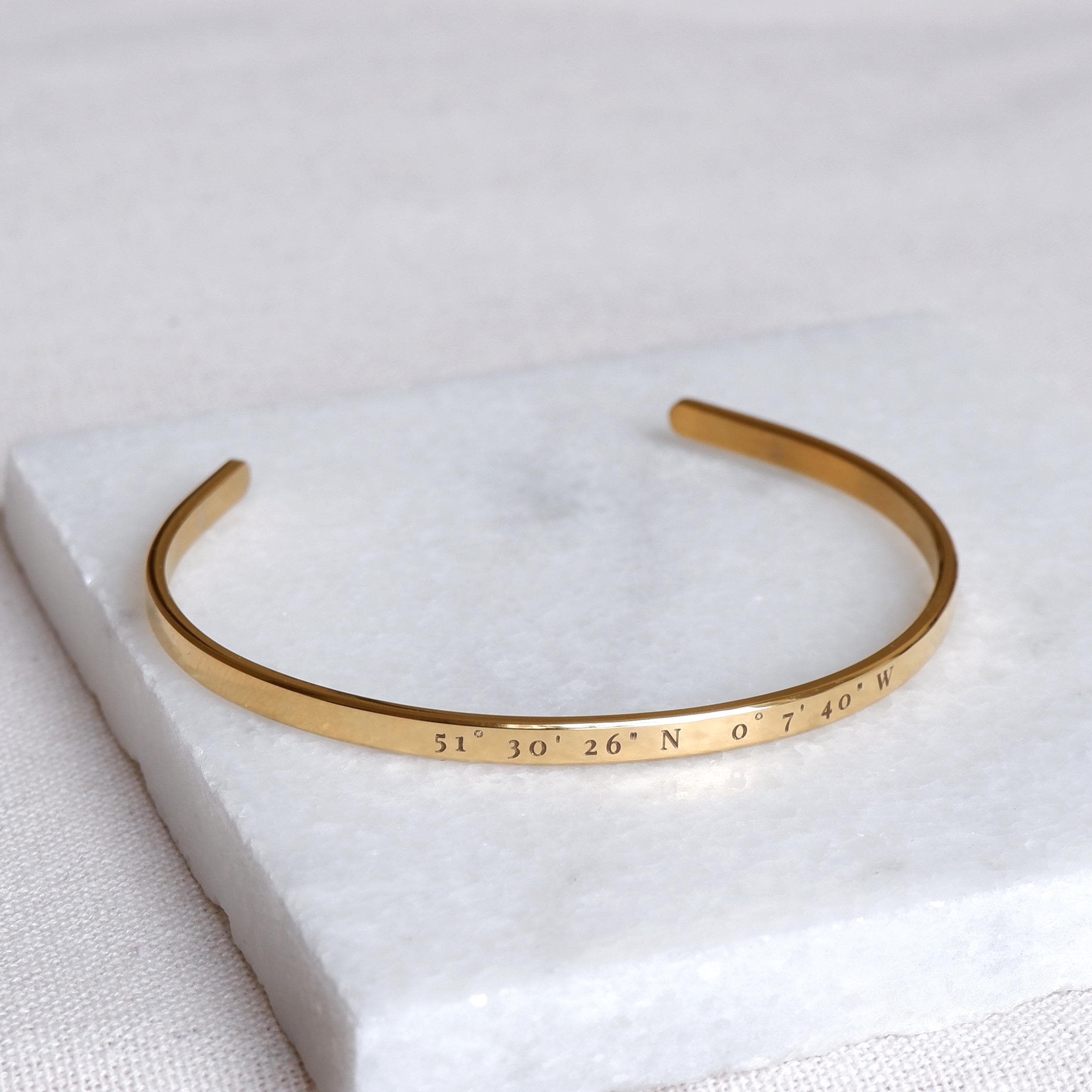 Unisex Engraved Cuff Bracelet with Custom Message