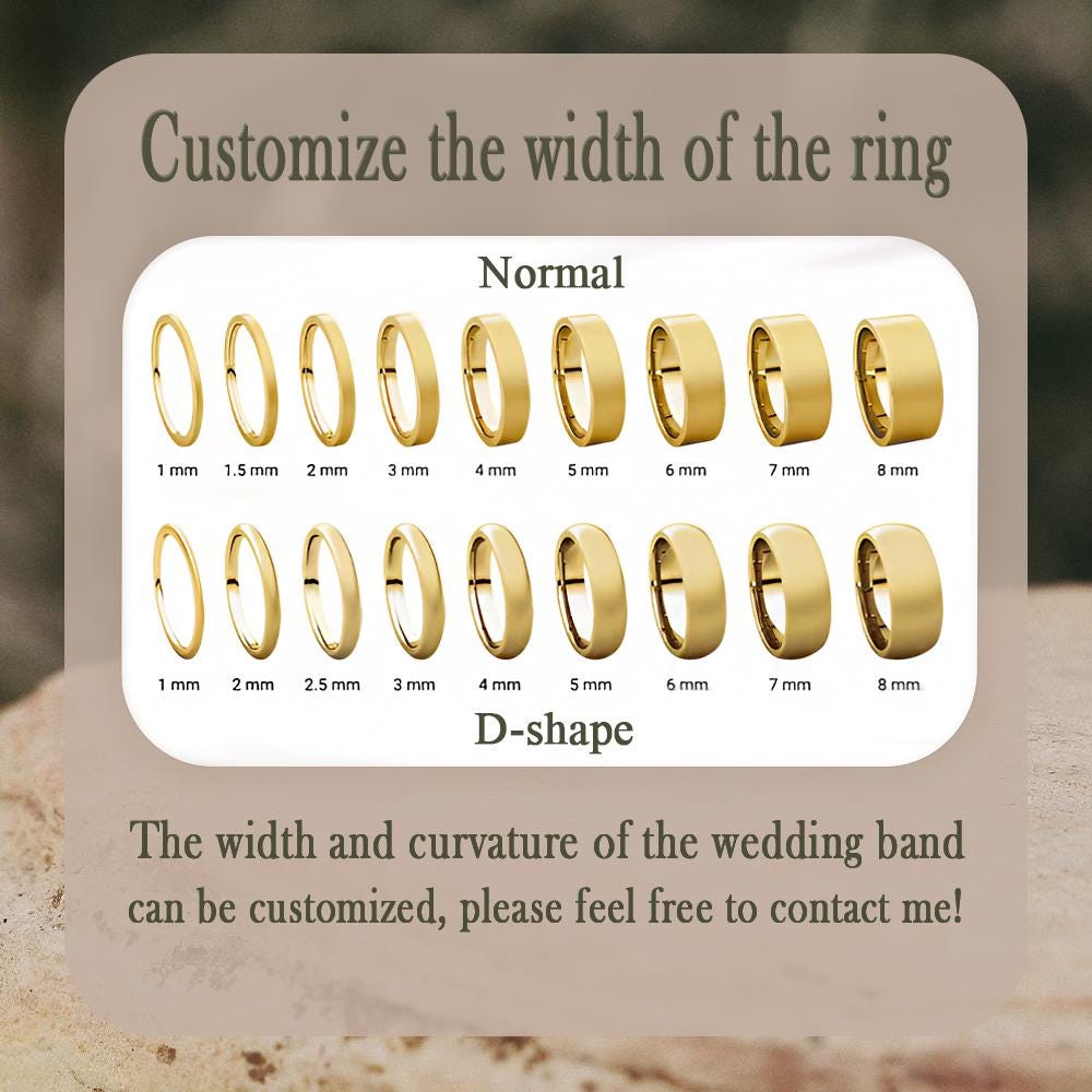 Mountain Wedding Ring Set in Gold with Moissanite