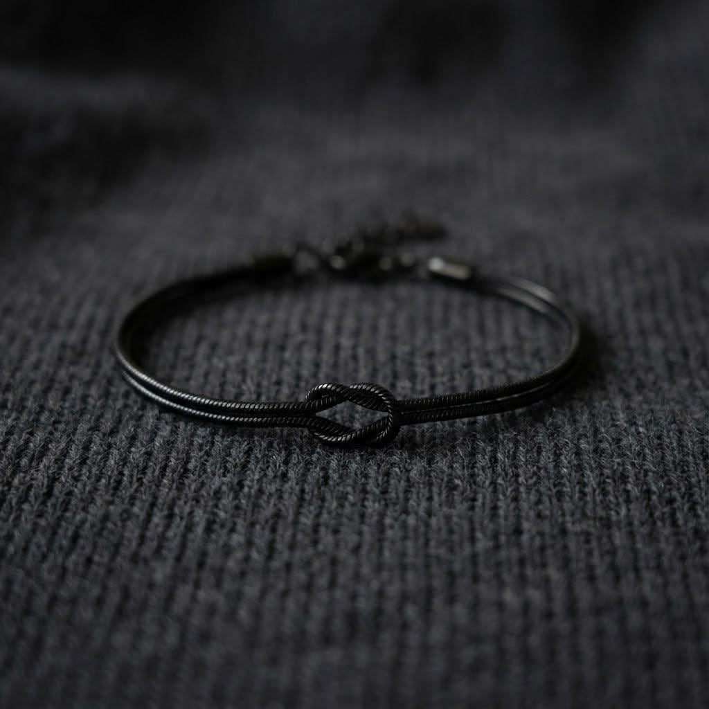 Love Knot Bracelet for Couples in Plated Stainless Steel