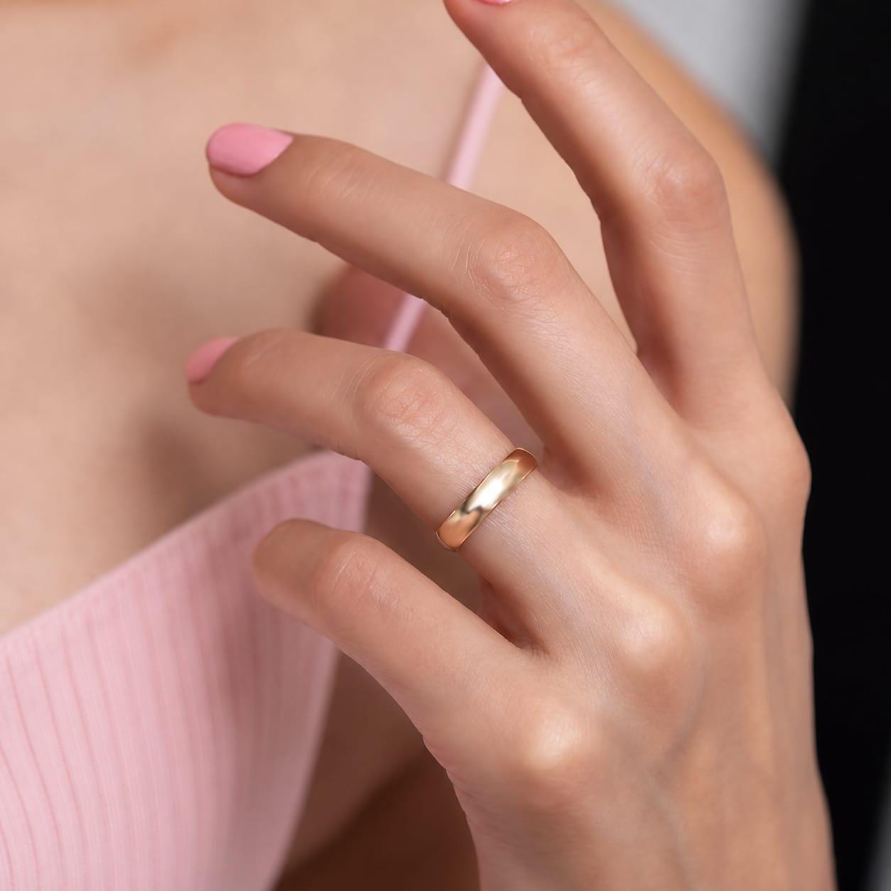 14K Gold Thin Wedding Bands in 1.5mm to 6mm Widths