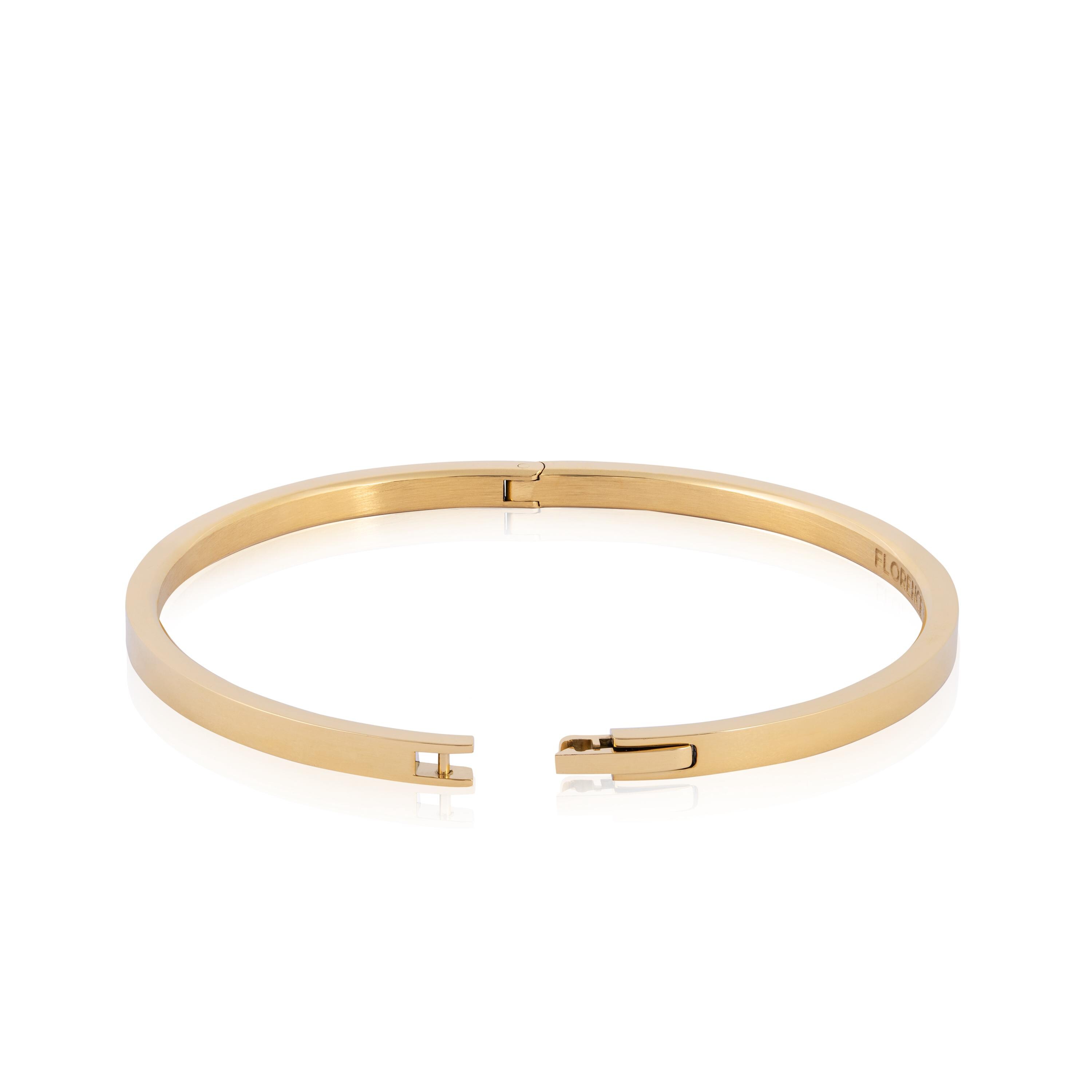 Engraved Clasp Bangle with Personalized Name, Date, or Initials