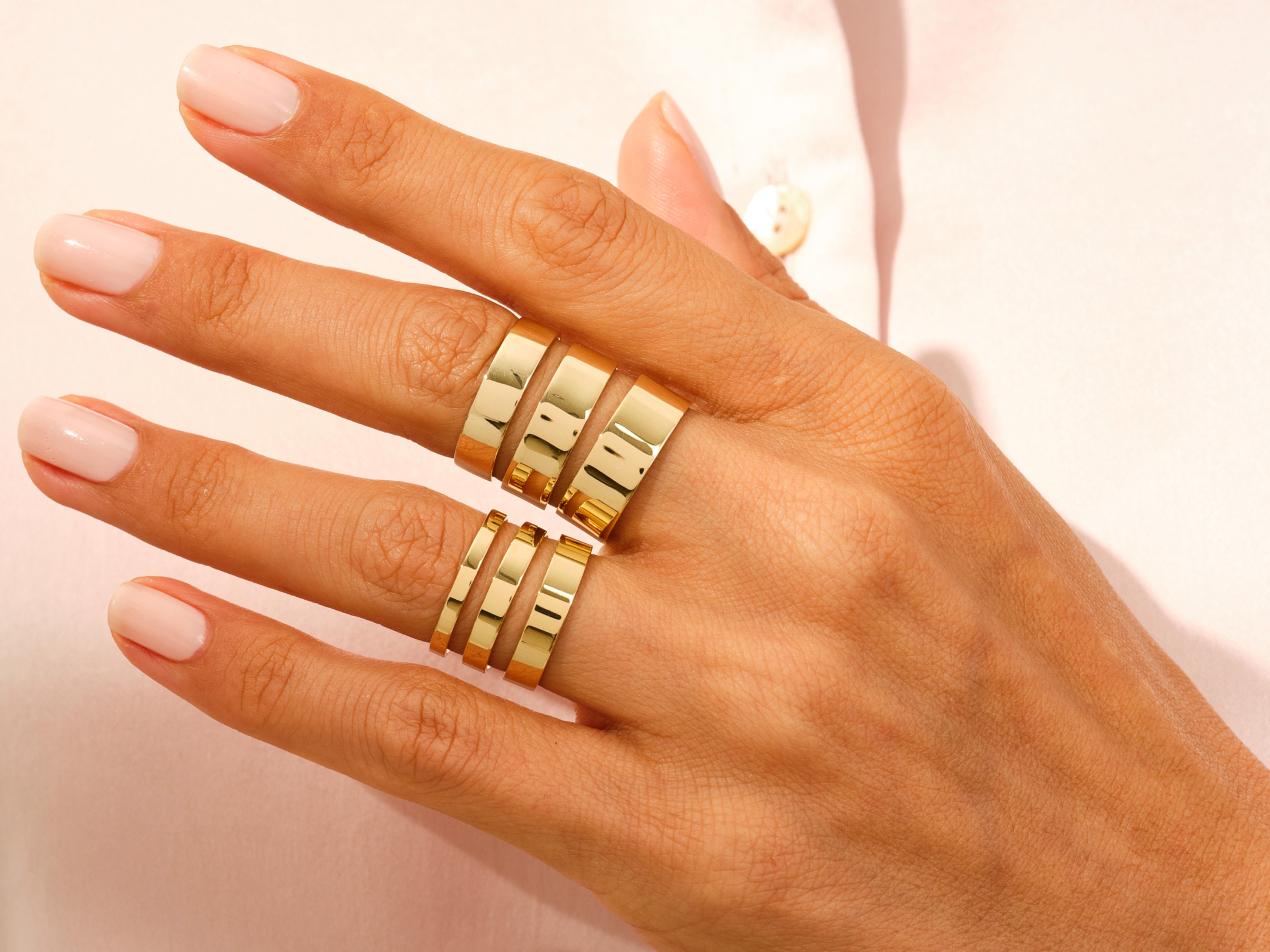 3mm Flat Yellow Gold Wedding Band in 10K, 14K or 18K