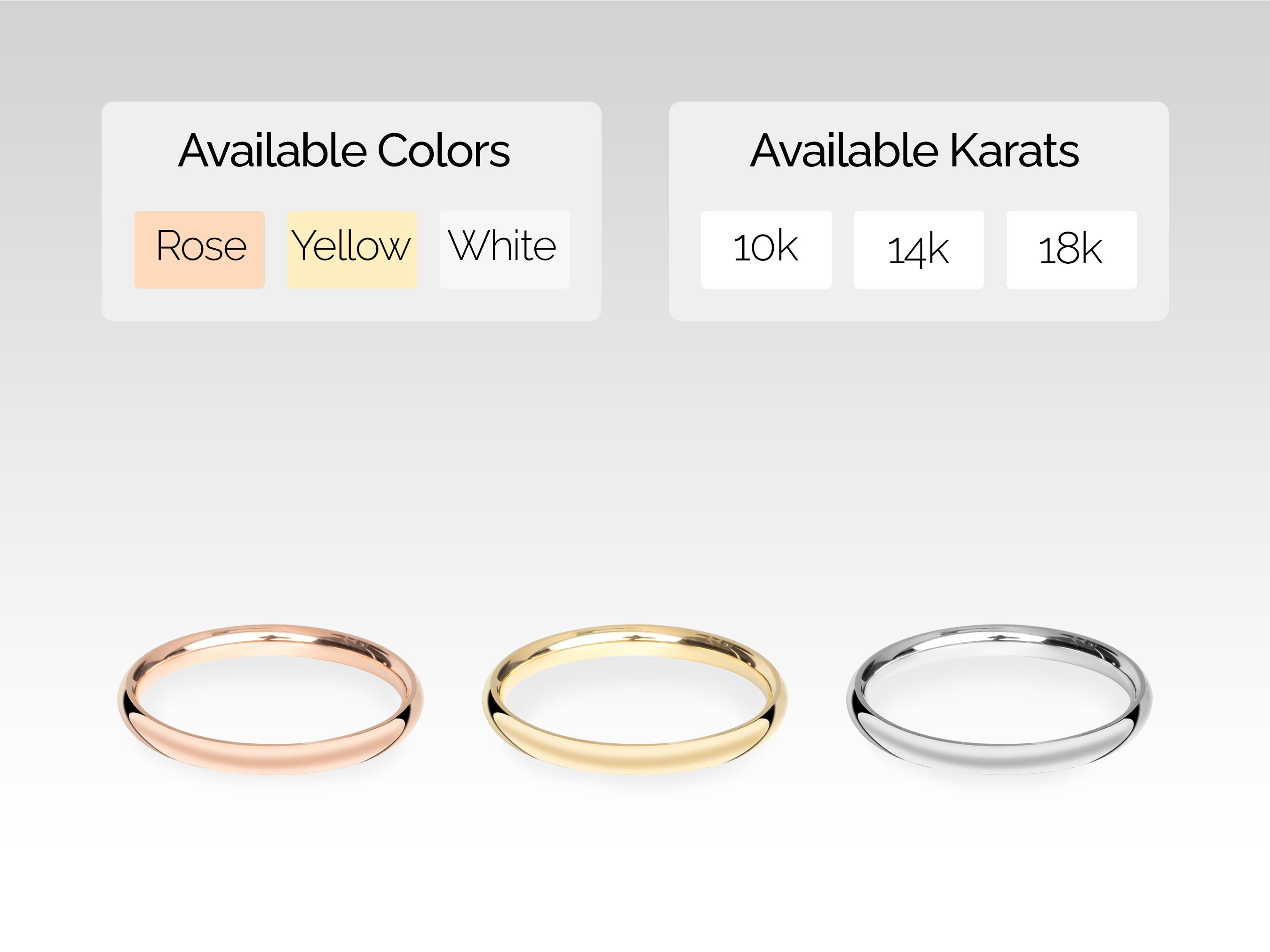 2mm Yellow Gold Dome Wedding Band with Polished Finish
