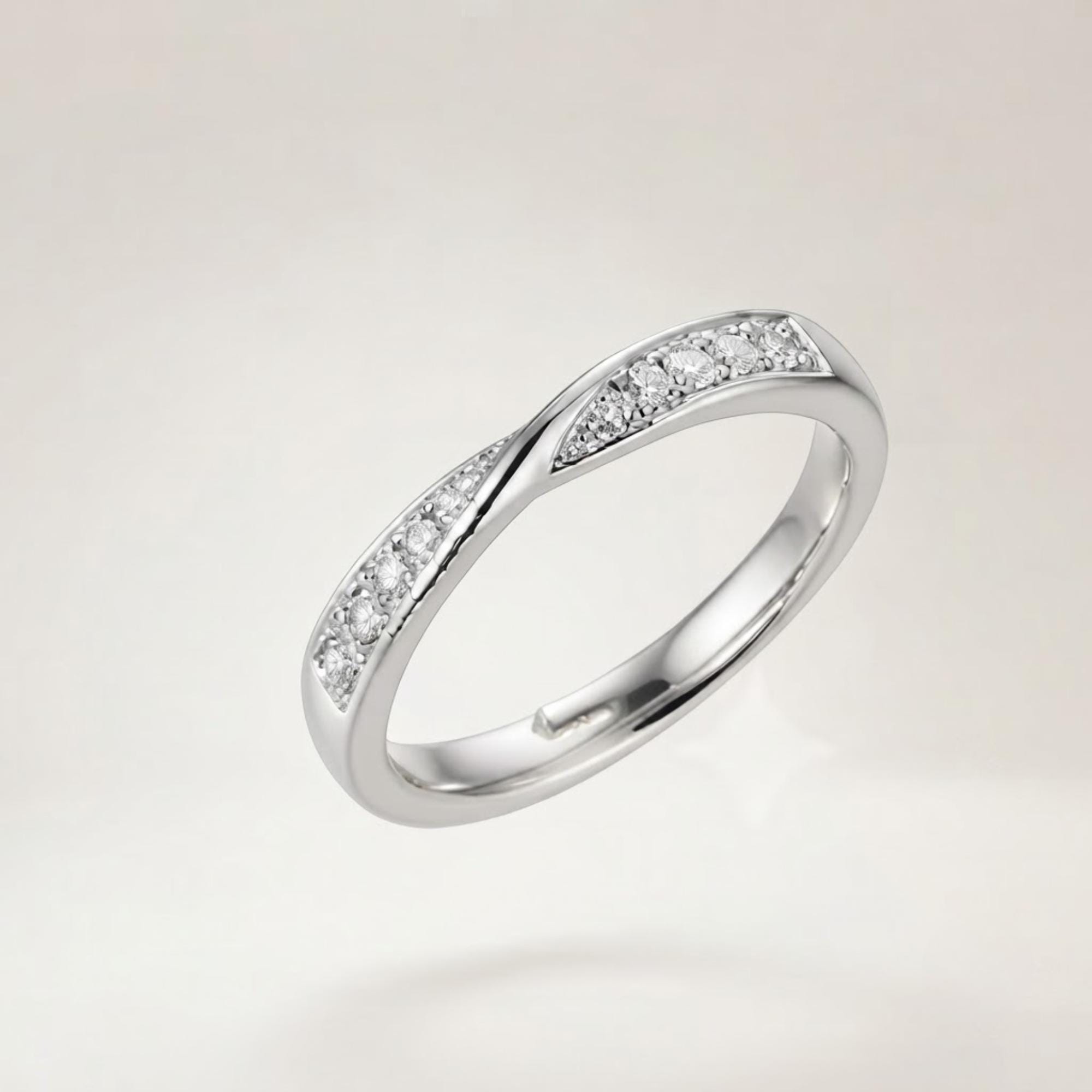 Sterling Silver Twisted Couple Ring Set
