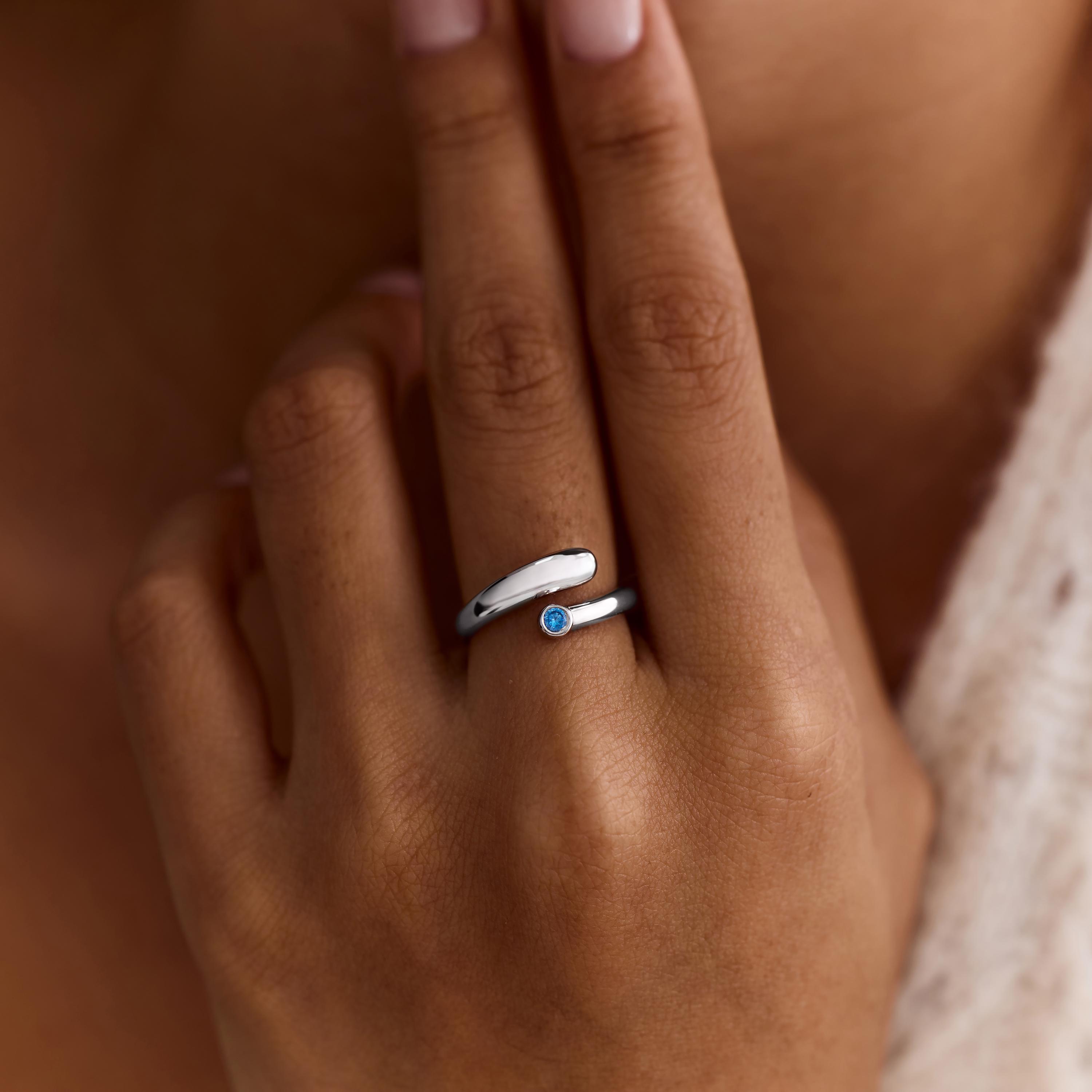 Custom Adjustable Birthstone Ring With Dainty Multi-Stone Detail