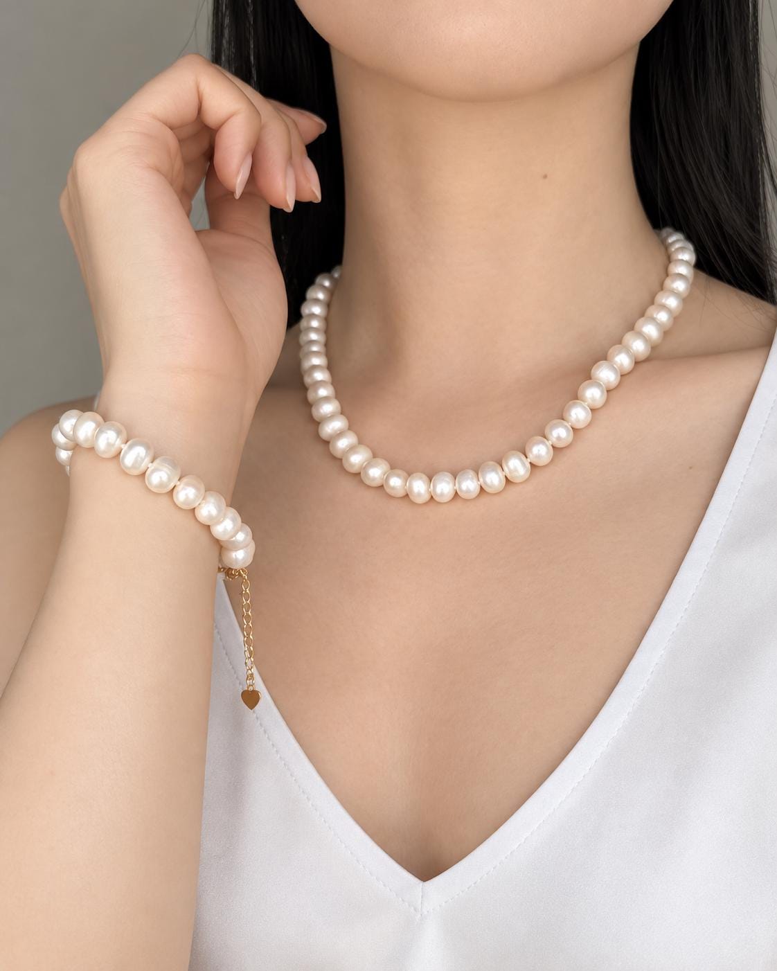 Hand-Knotted Freshwater Pearl Strand with Lobster or Toggle Clasp