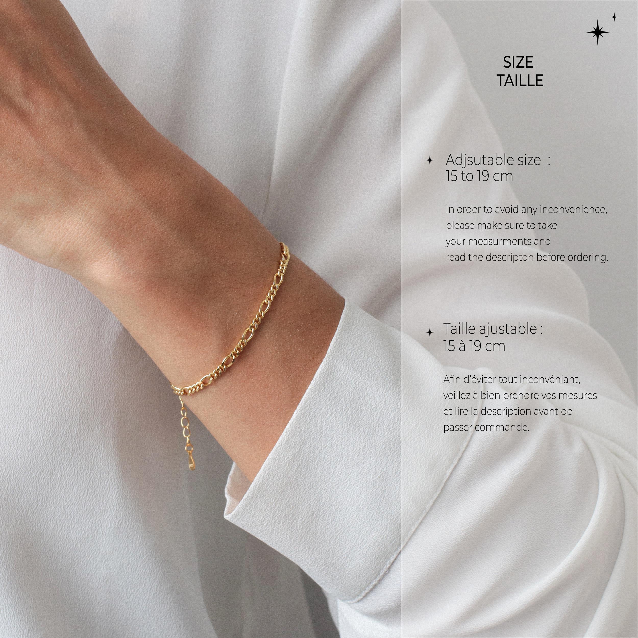 Dainty Sterling Silver Chain Bracelet with Optional Gold Plating