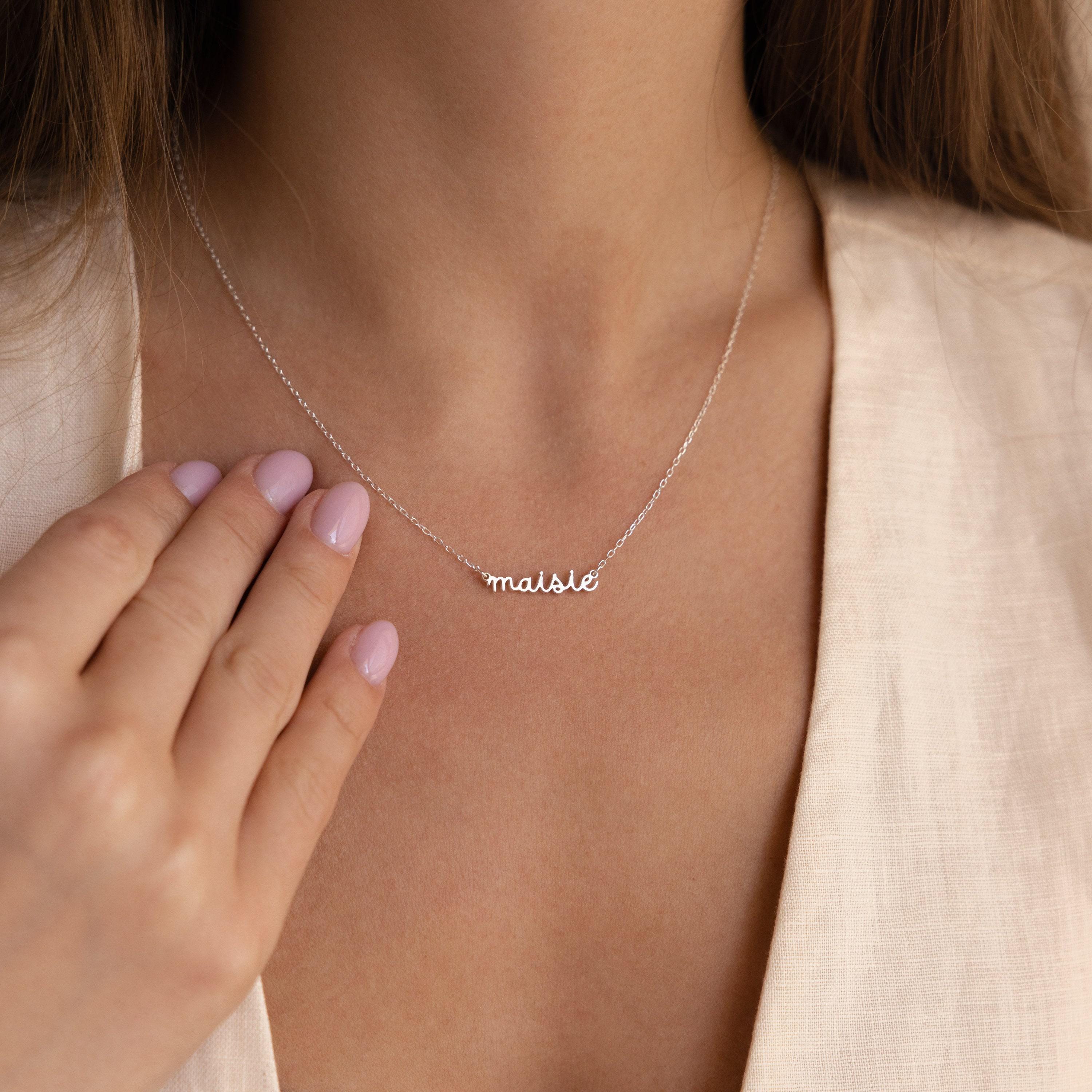 Dainty Personalized Name Necklace in Sterling Silver