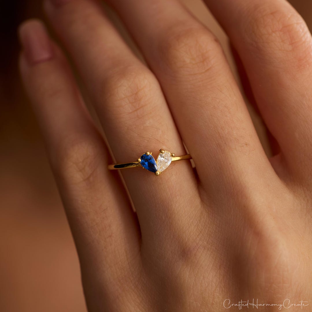 Personalized 3D Heart Birthstone Ring