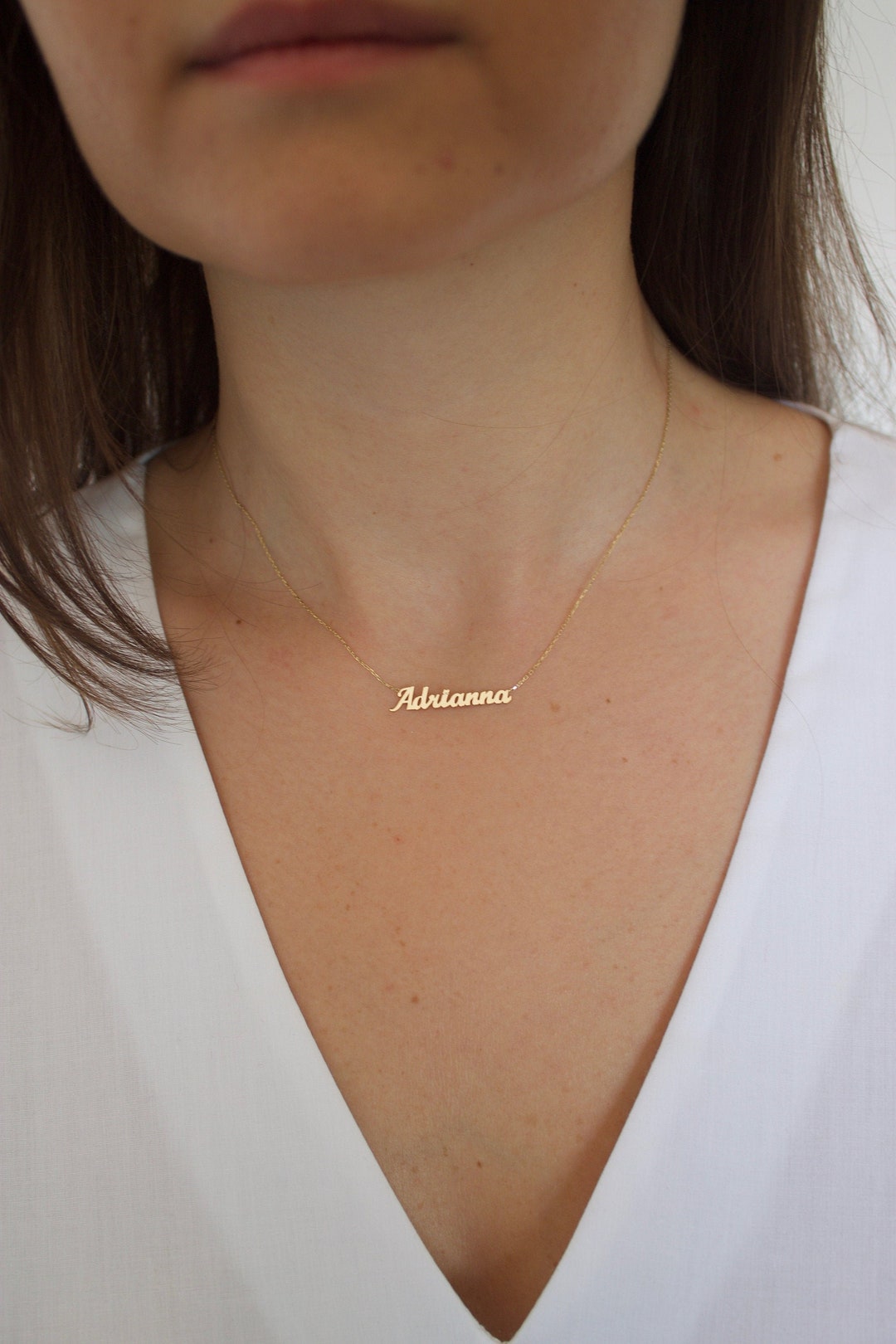 14K Solid Gold Name Necklace