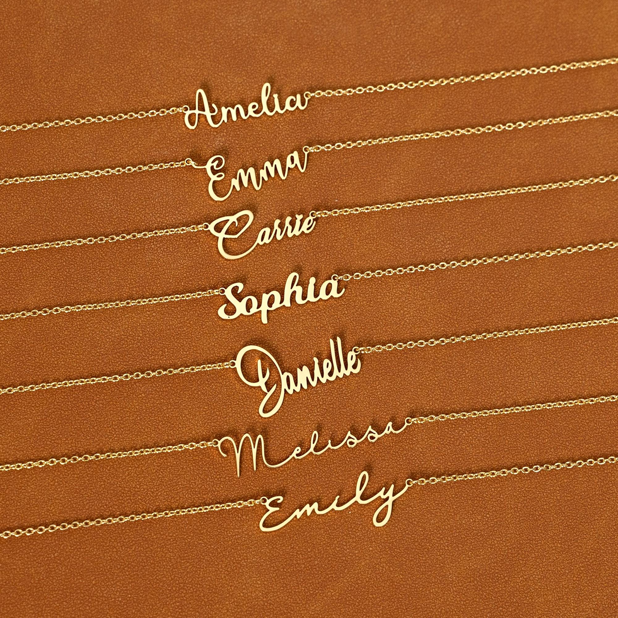 Personalized Name Necklace in 18K Gold Plated Finish