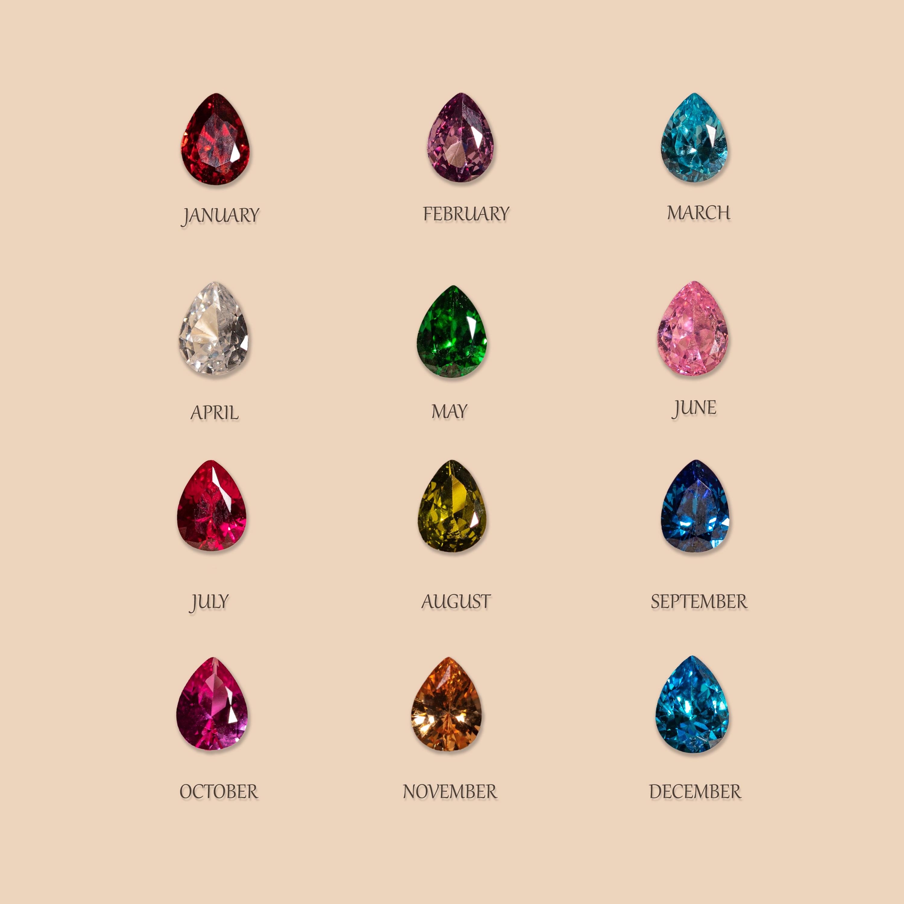 Personalized Sterling Silver Birthstone Earrings with Custom Gemstone