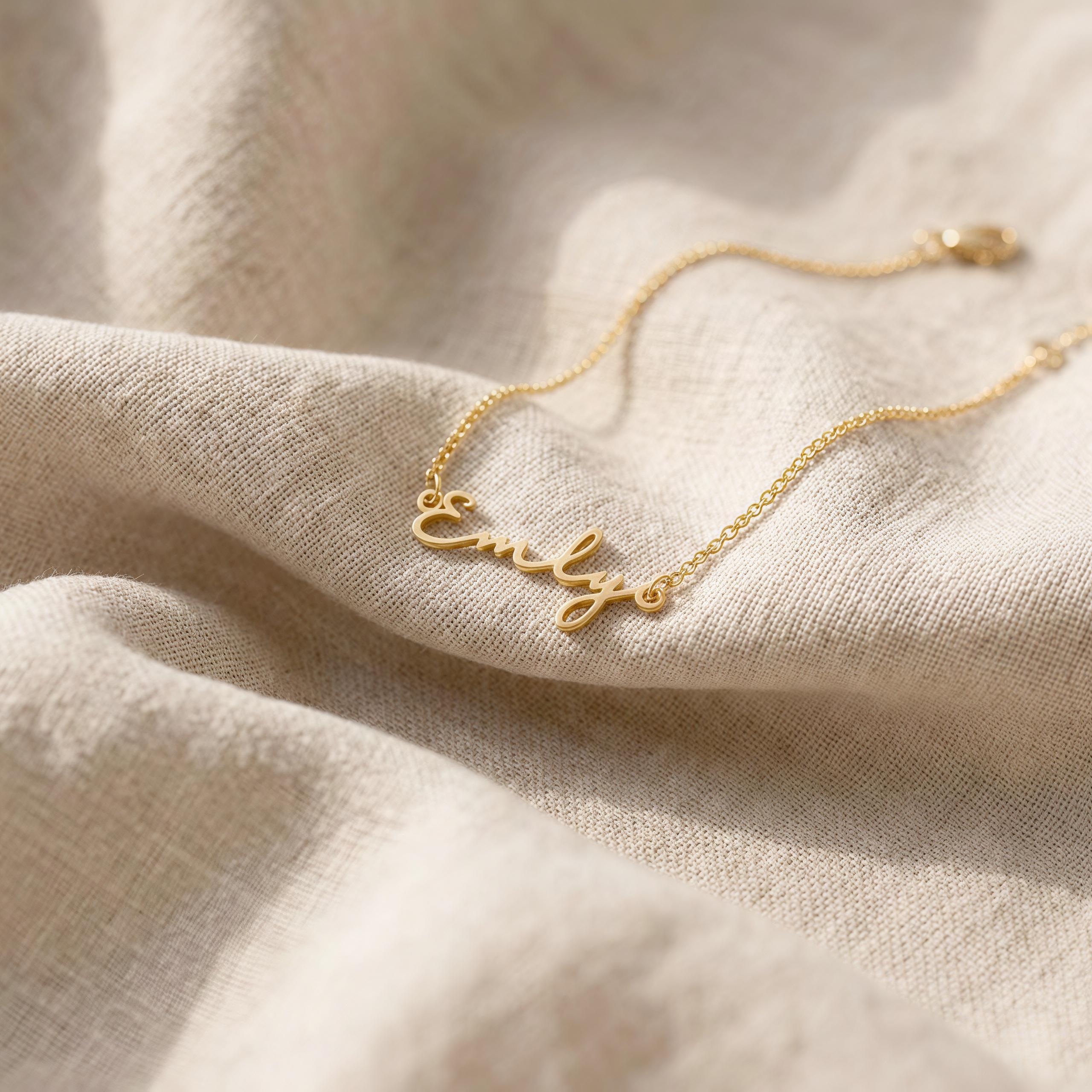 Waterproof Custom Name Bracelet in 18K Gold Plated Sterling Silver