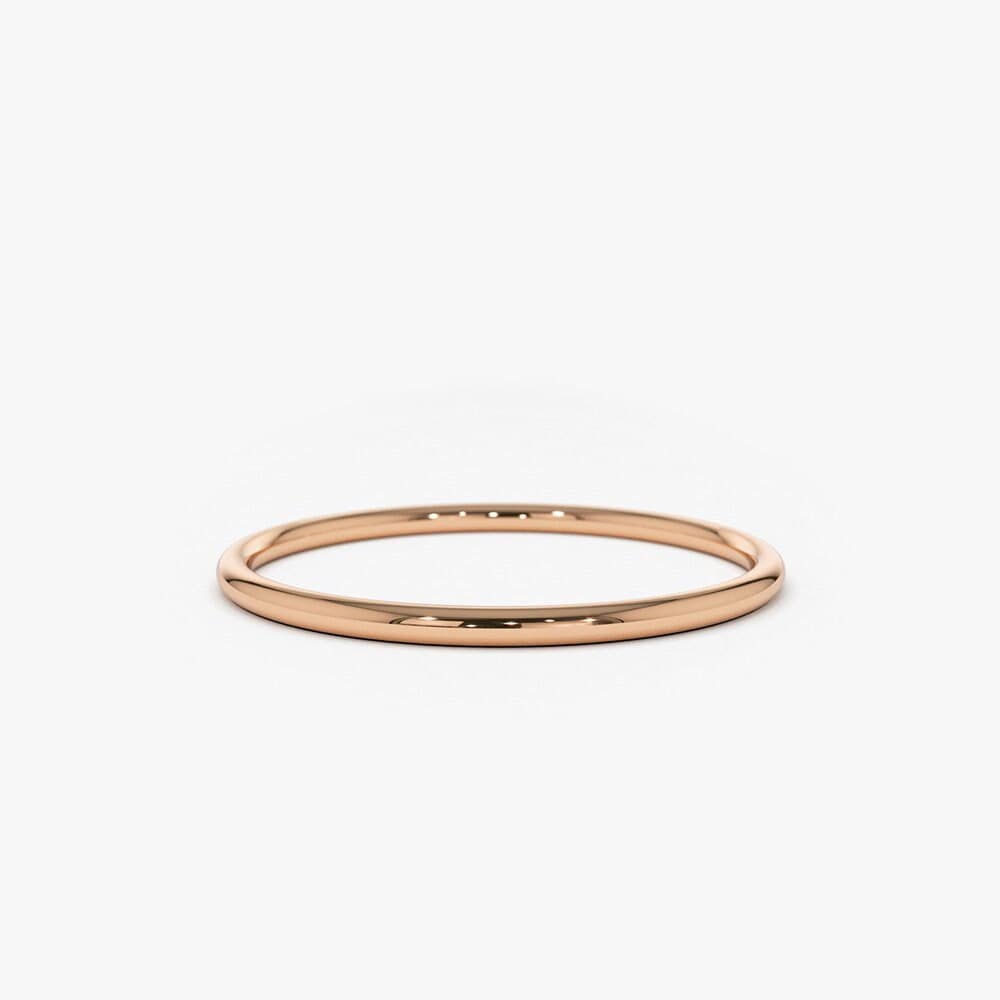 14K Solid Rose Gold 1.2mm Wedding Band