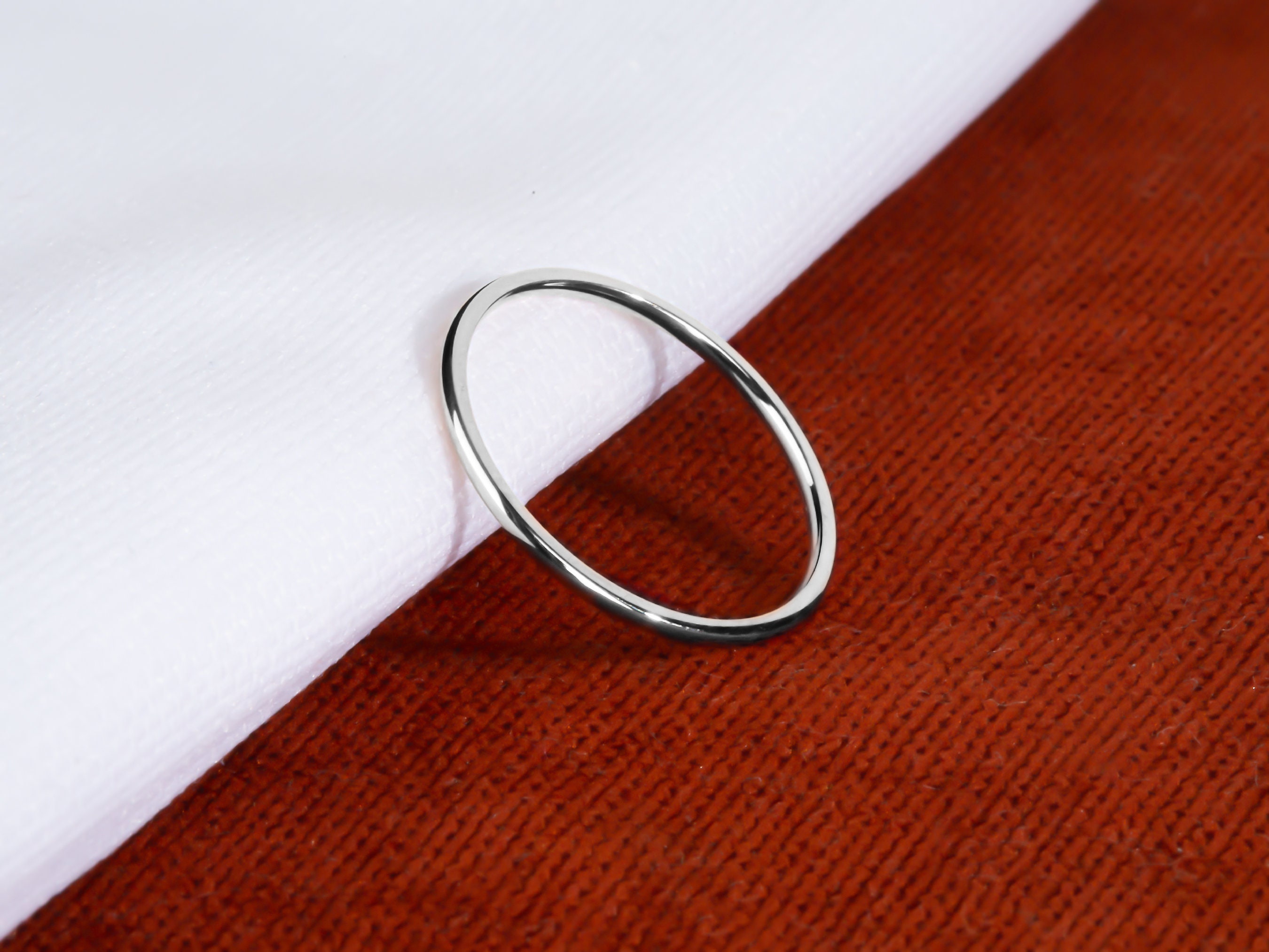 1mm Solid Gold Stacking Wedding Band