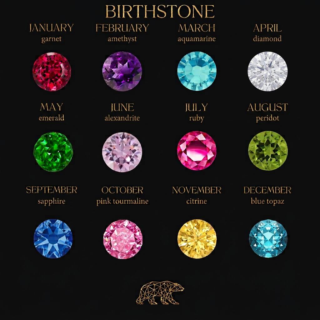 Personalized Birthstone Sterling Silver Stacking Ring