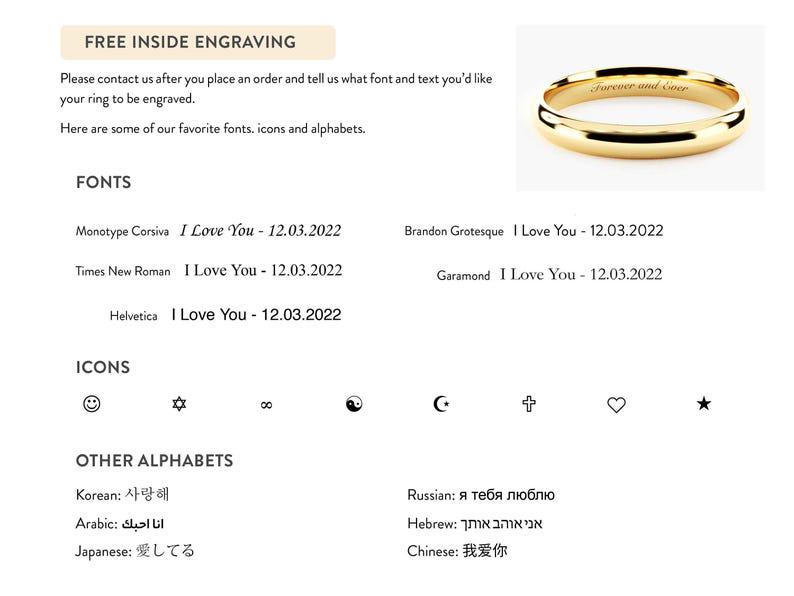 18K Solid Gold Thin Wedding Band, 1mm to 6mm Minimalist
