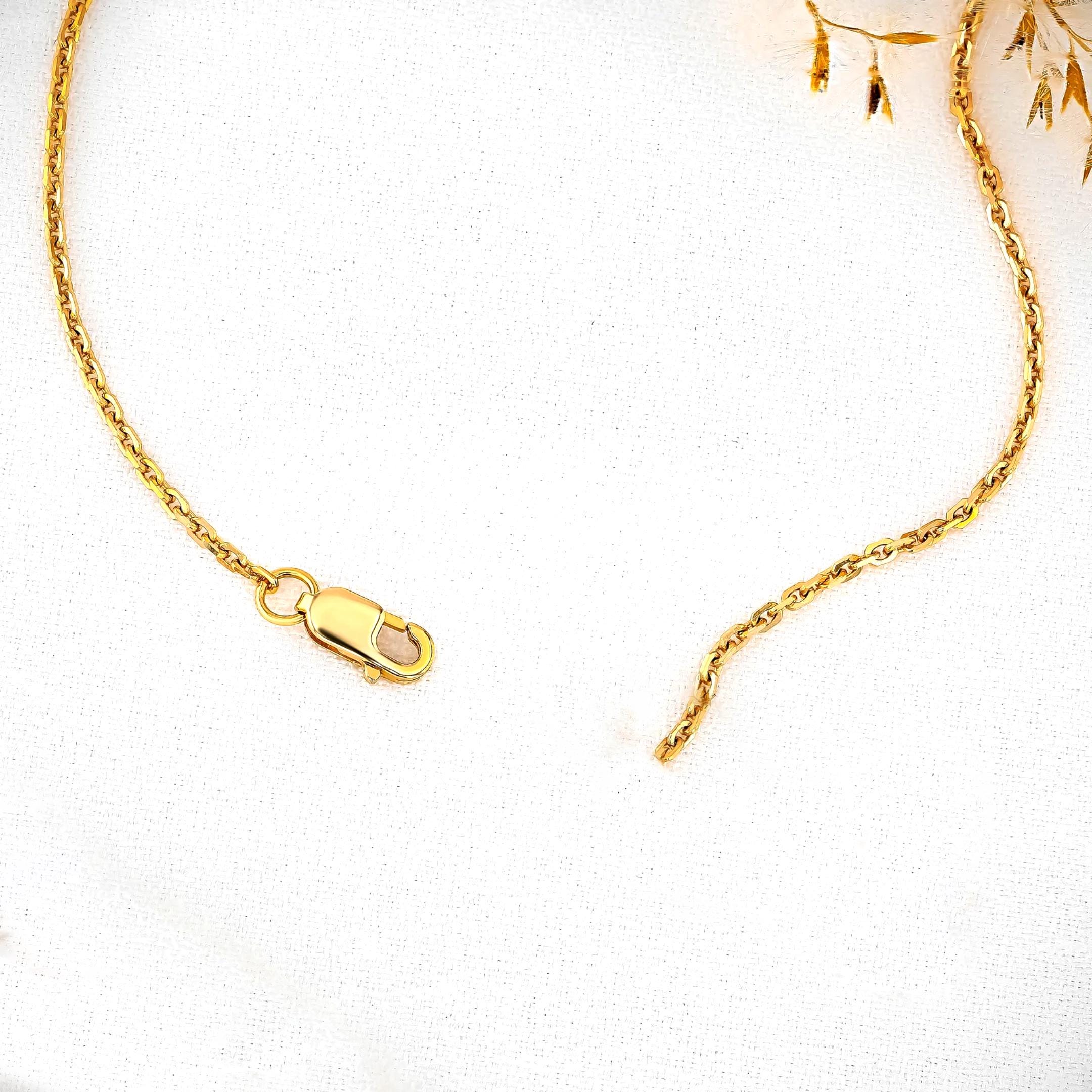 14K Gold Natural Diamond Tennis Choker Necklace with Adjustable Drawstring