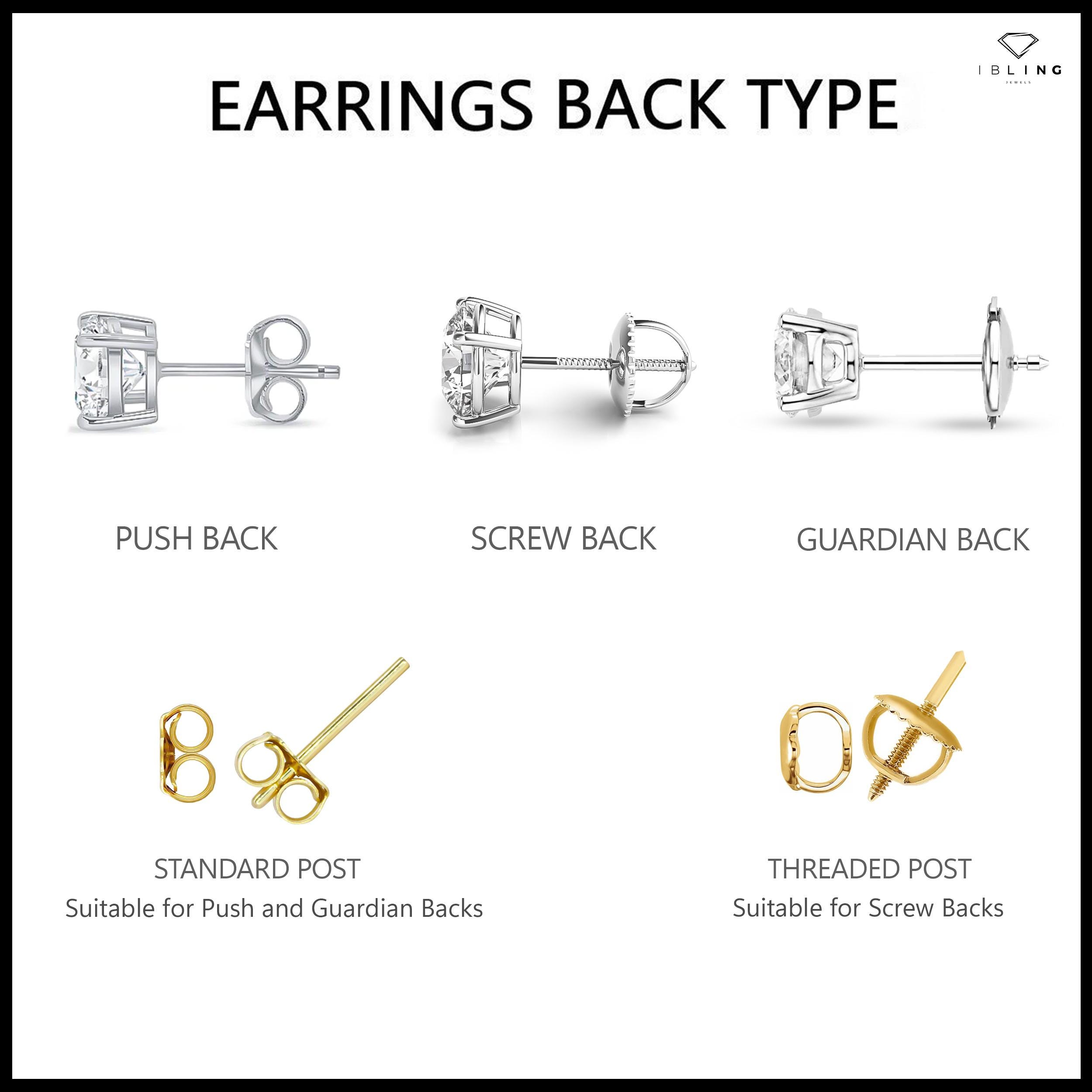 Round Cut Lab Diamond Drop Earrings in 14K Yellow Gold with Lever Backs