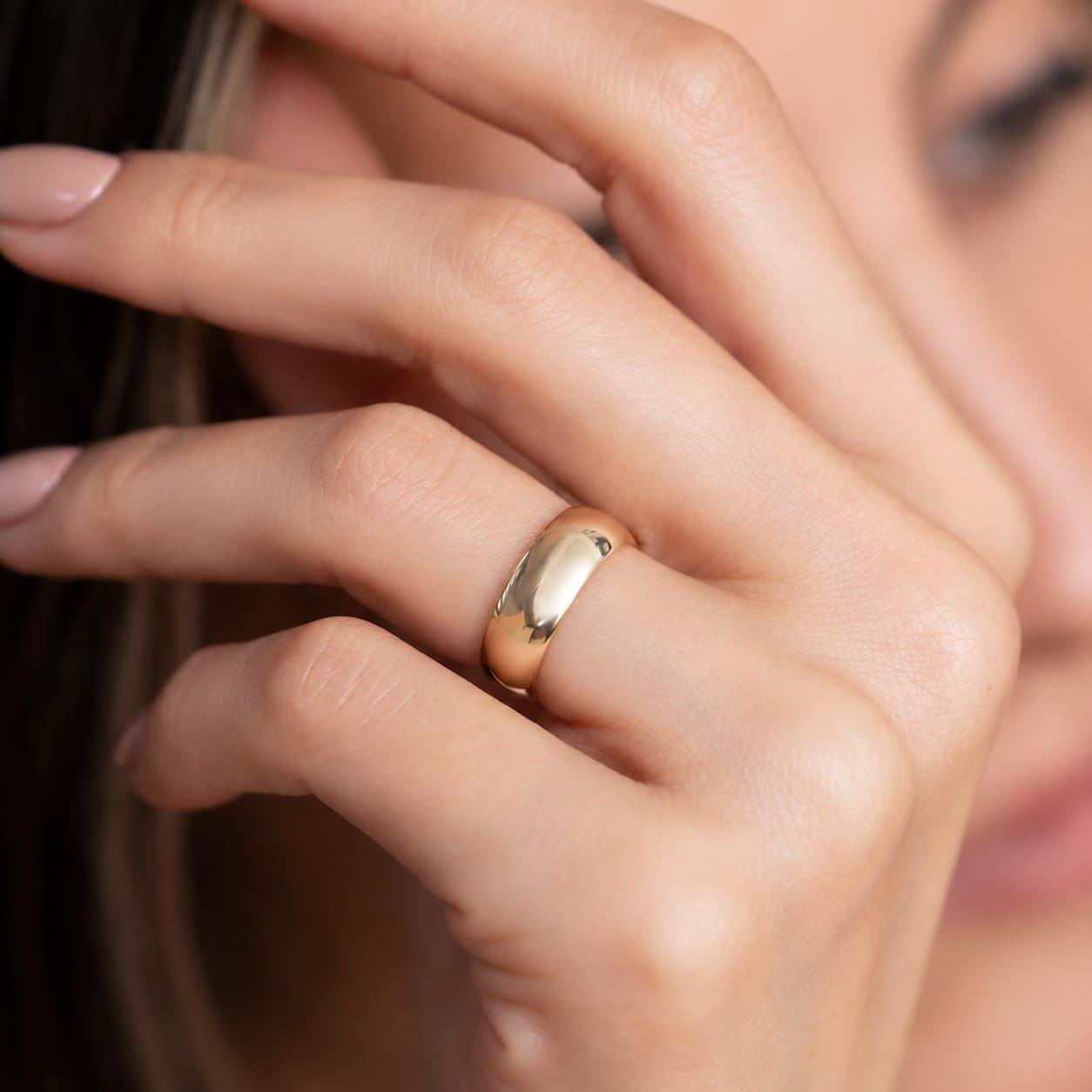 14K Gold Thin Wedding Bands in 1.5mm to 6mm Widths