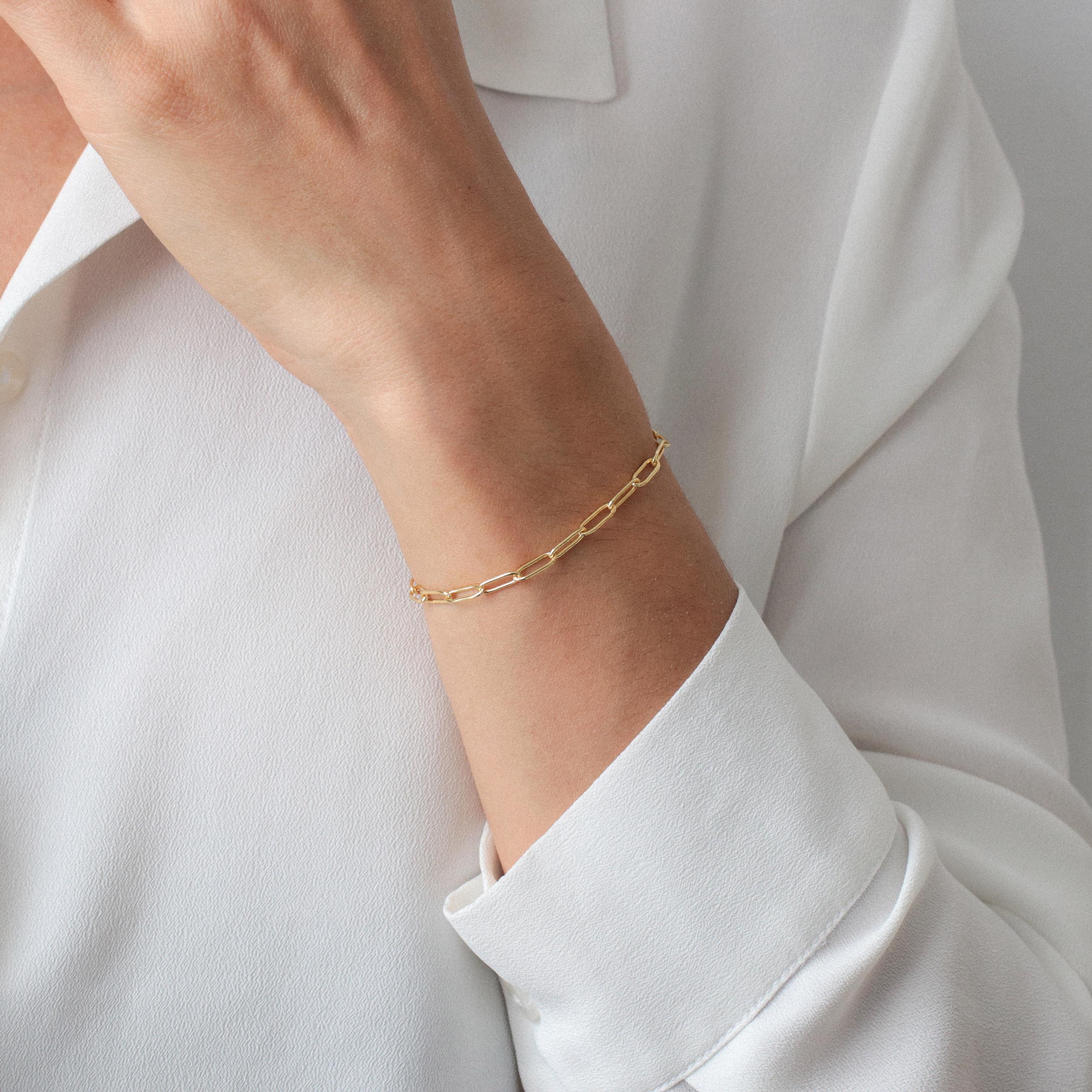 Dainty Sterling Silver Chain Bracelet with Optional Gold Plating