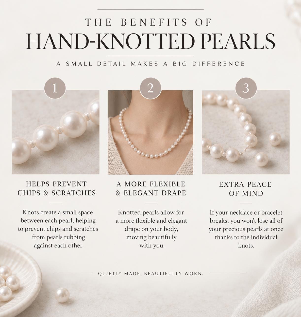 Hand-Knotted Freshwater Pearl Strand with Lobster or Toggle Clasp
