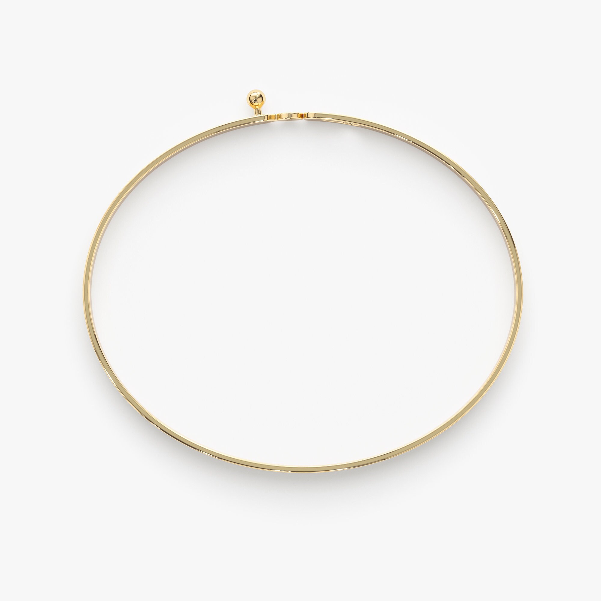 14K Gold Diamond Sliding Charm Bangle Bracelet