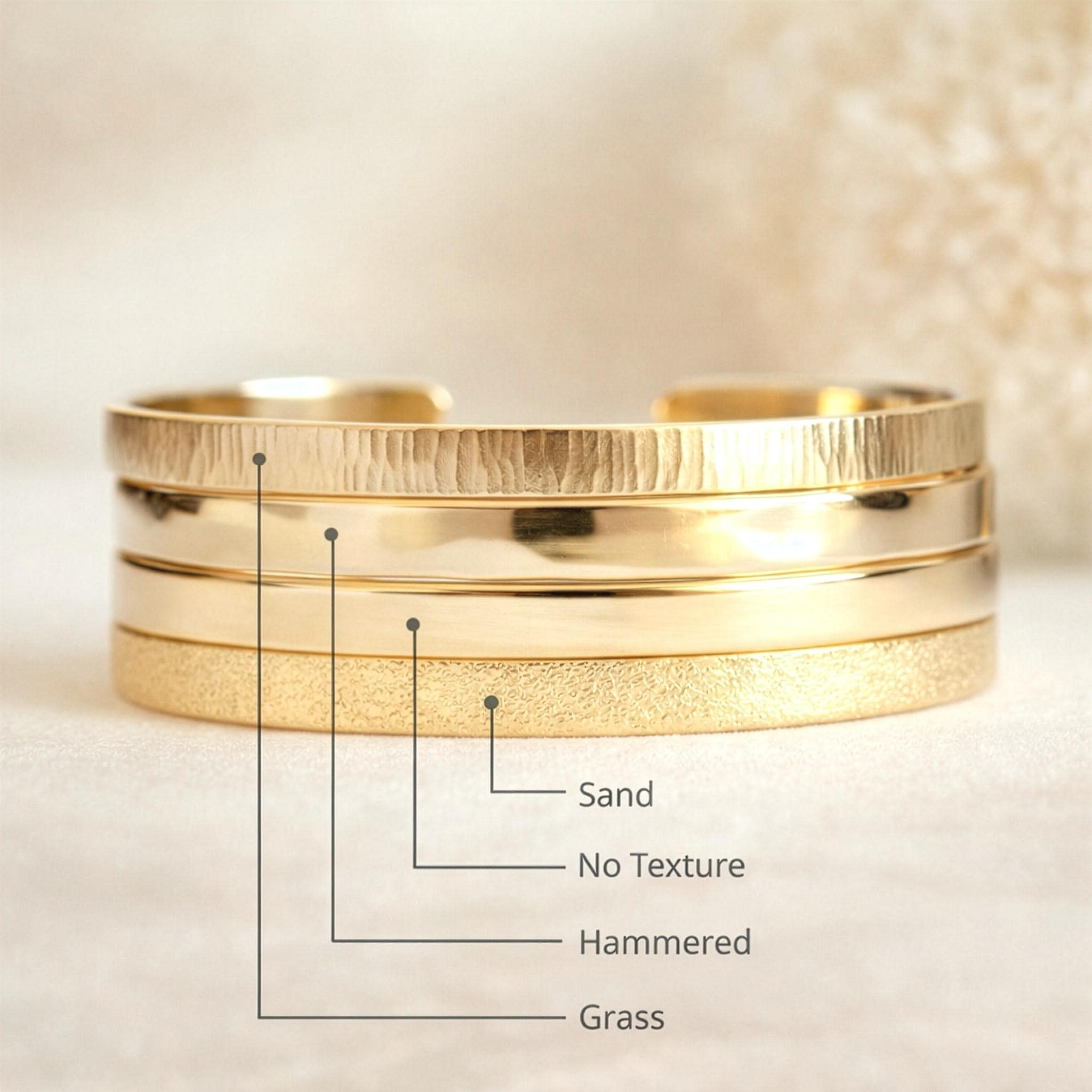 Personalized Engraved Gold Cuff Bracelet in 22K Gold Plate