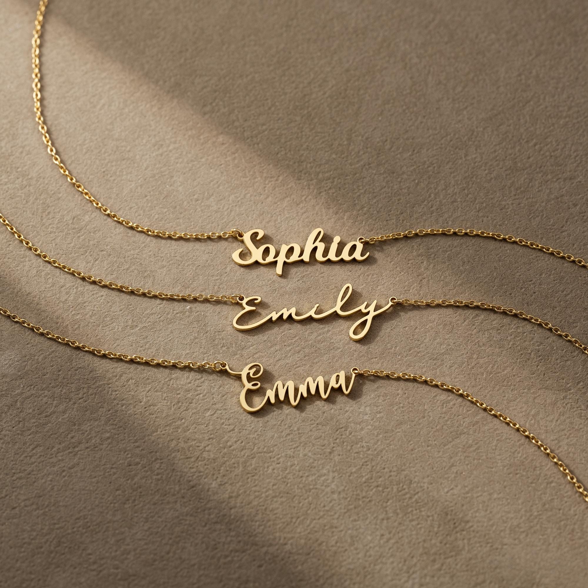 Personalized Name Necklace in 18K Gold Plated Finish