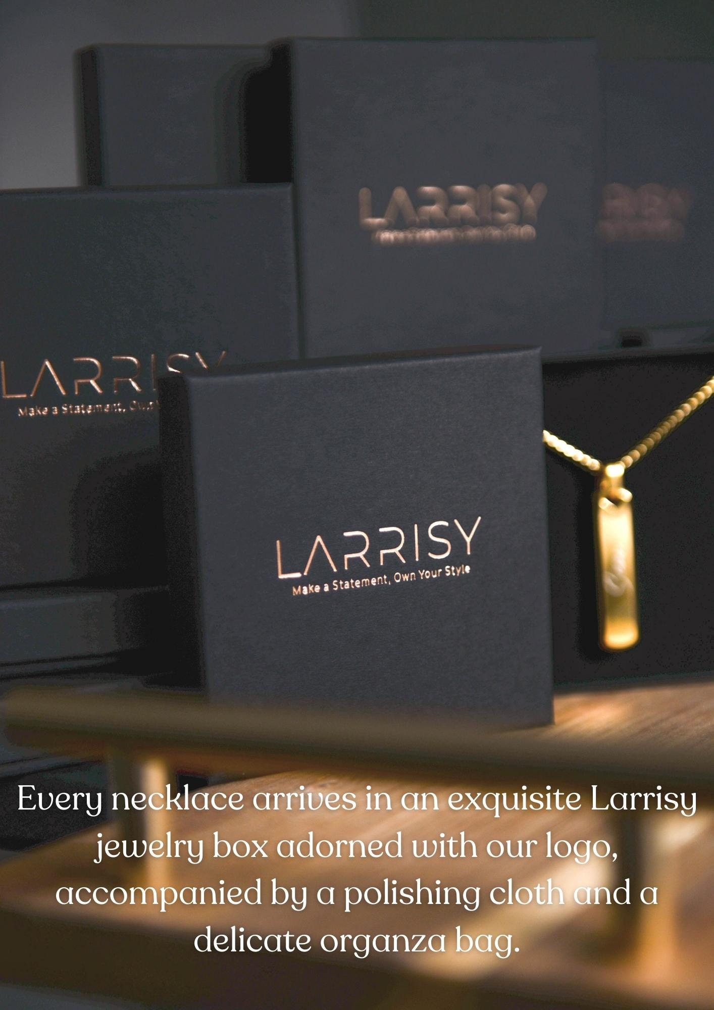 Custom Engraved Men's Bar Necklace in Stainless Steel with Hidden Engraving
