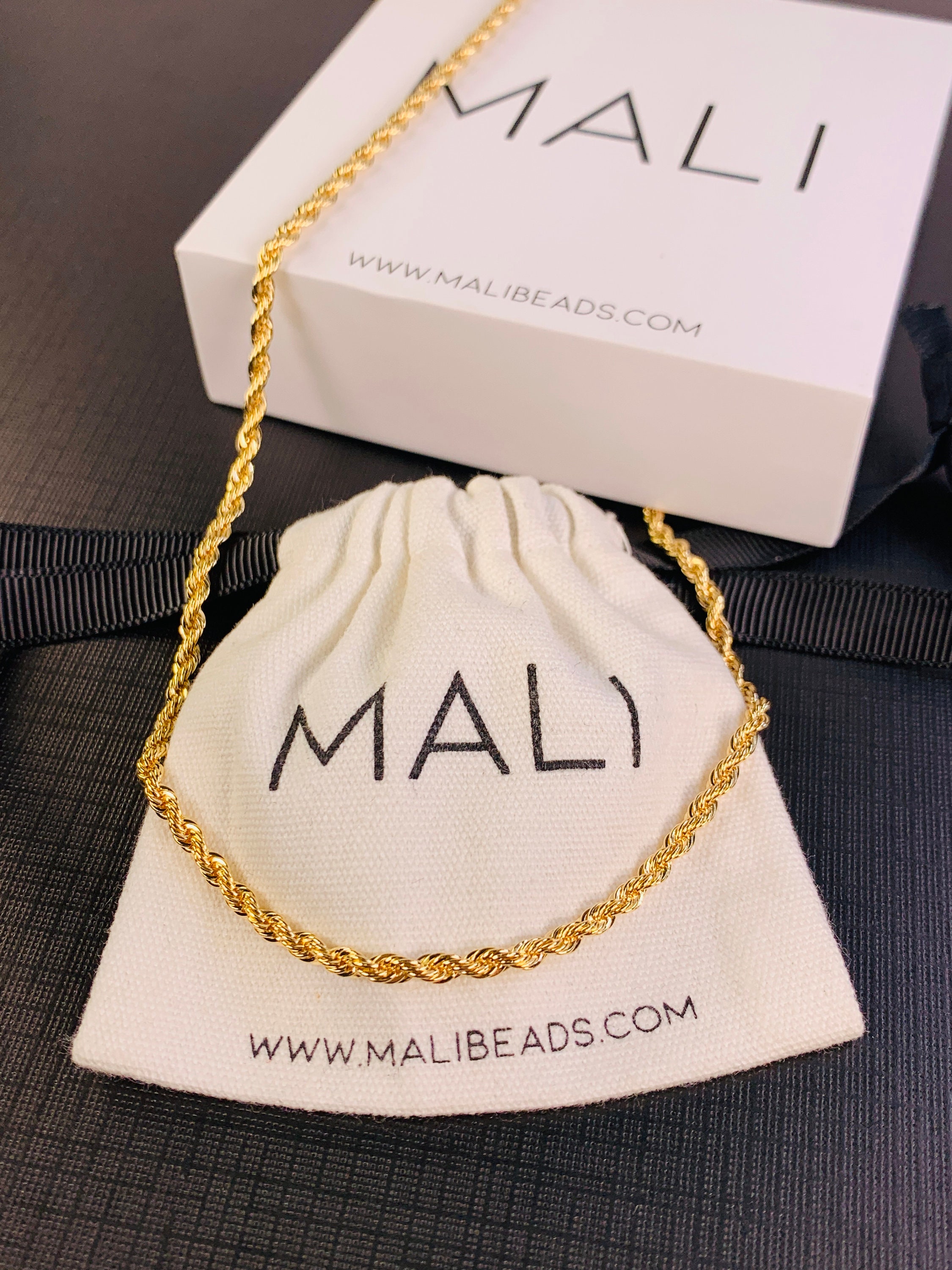 18K Gold Filled Men's Rope Chain Necklace in 3 mm Width