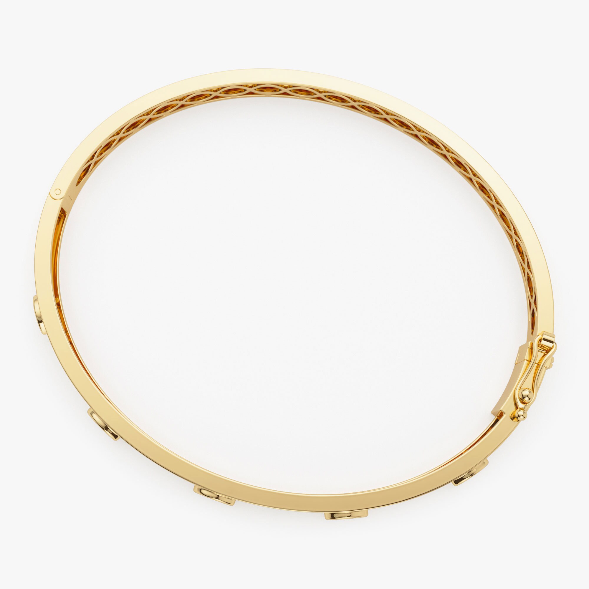 14K Gold Marquise Diamond Bangle Bracelet