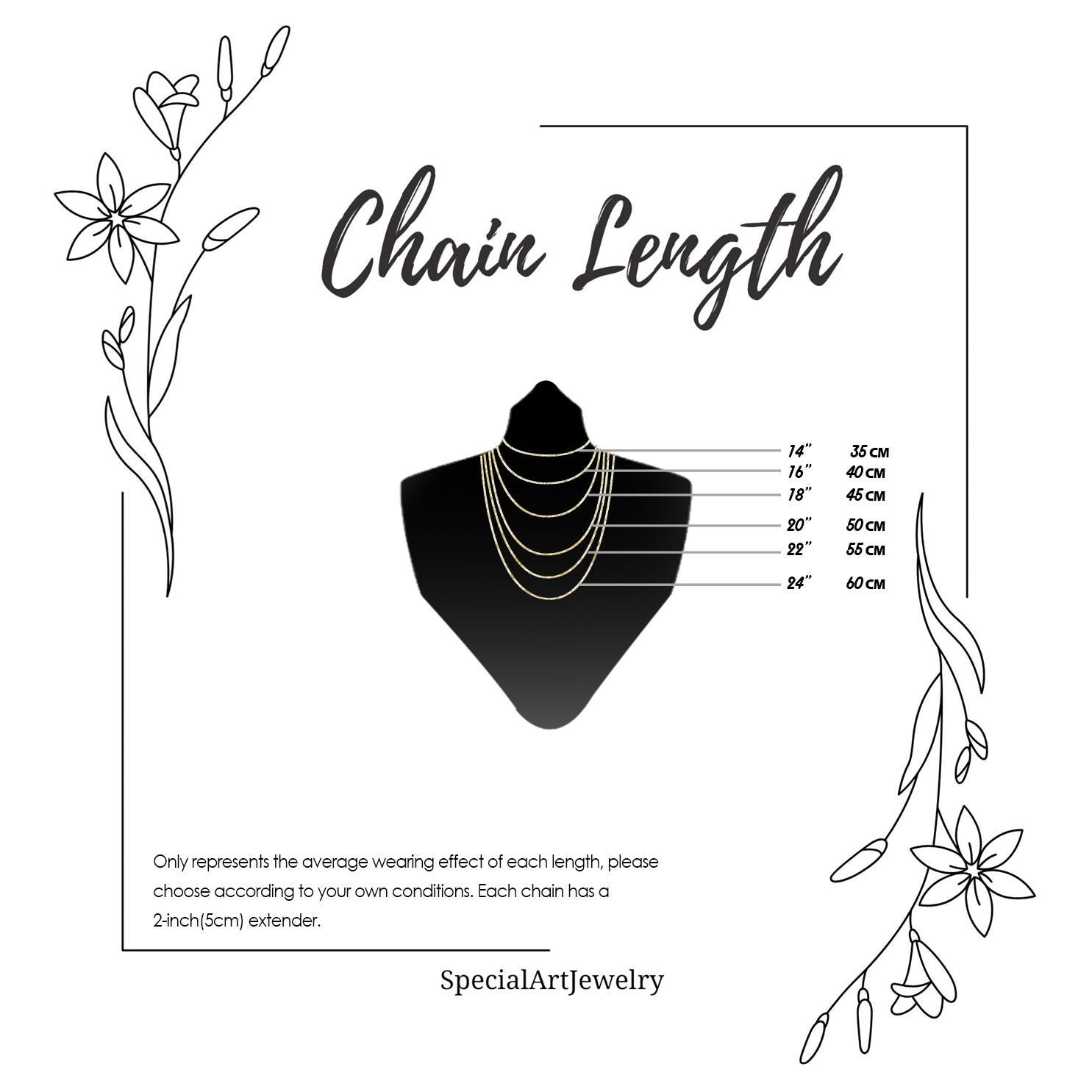 Family Name Necklace with Hearts for Mom